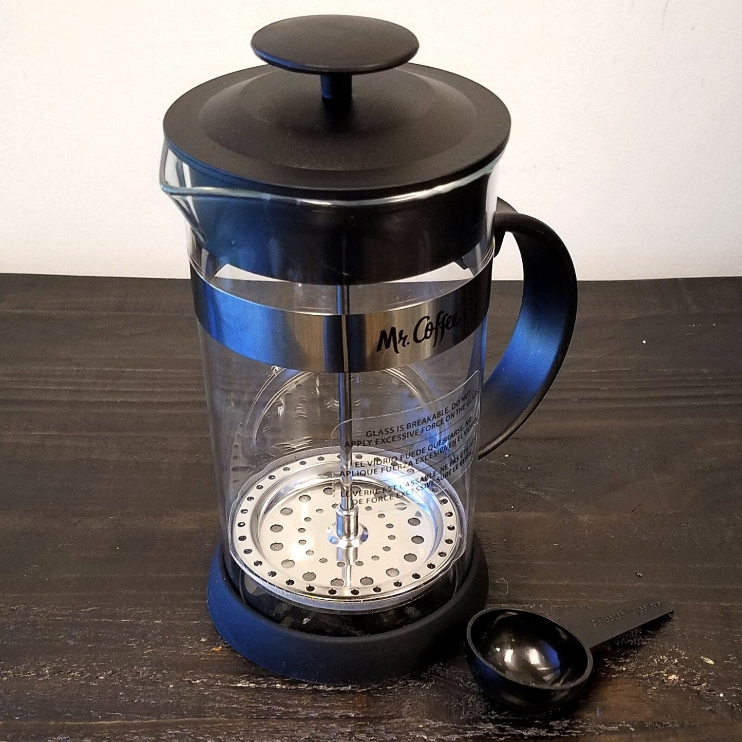 Mr. Coffee Cafe Oasis 32 Ounce Quart Glass Body French Press Coffee Maker