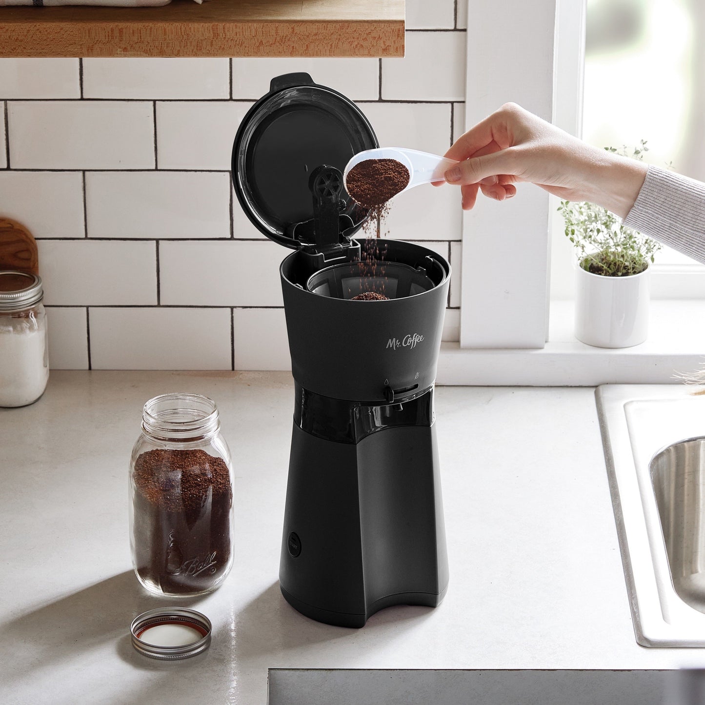Mr. Coffee® Iced™ Coffee Maker with Reusable Tumbler and Coffee Filter, Black