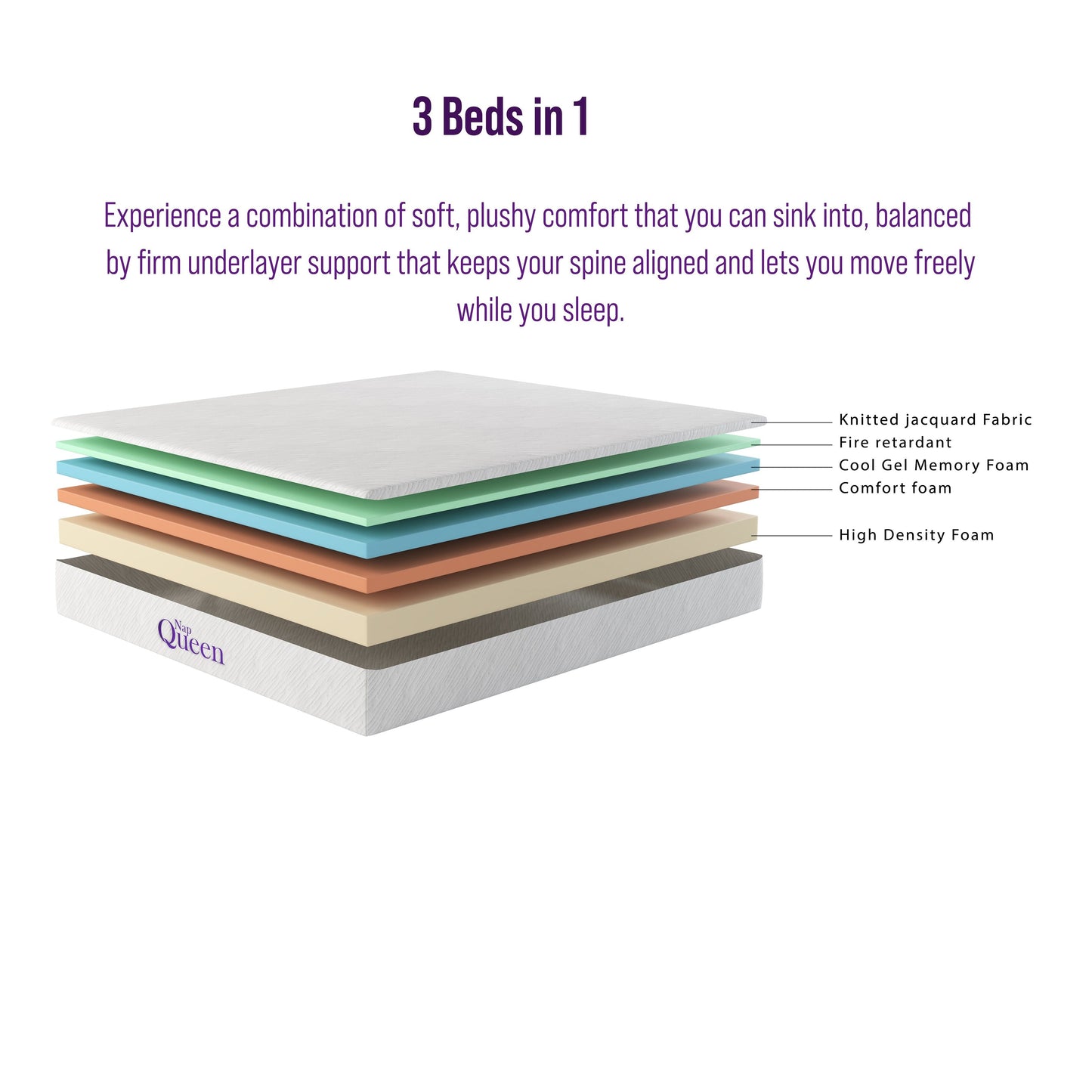NapQueen Elizabeth 12 Gel Memory Foam Mattress