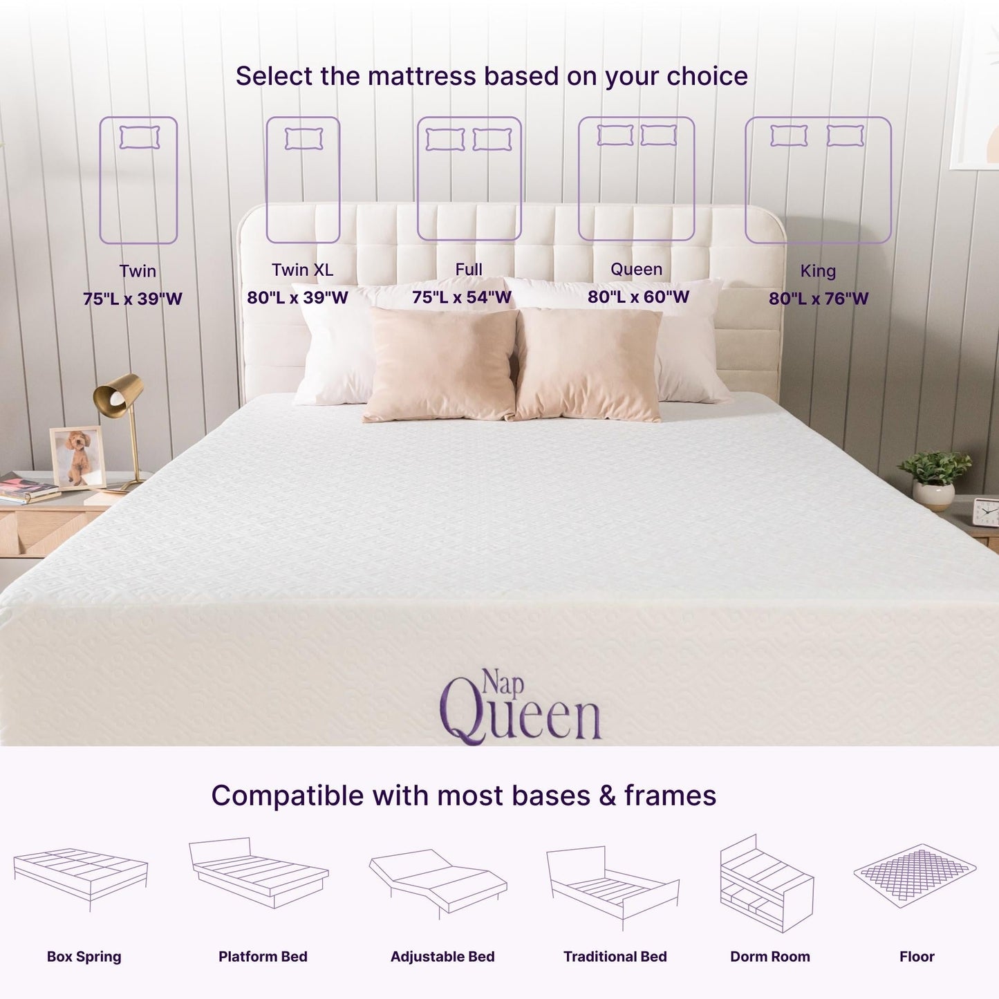 NapQueen Elizabeth 12 Gel Memory Foam Mattress