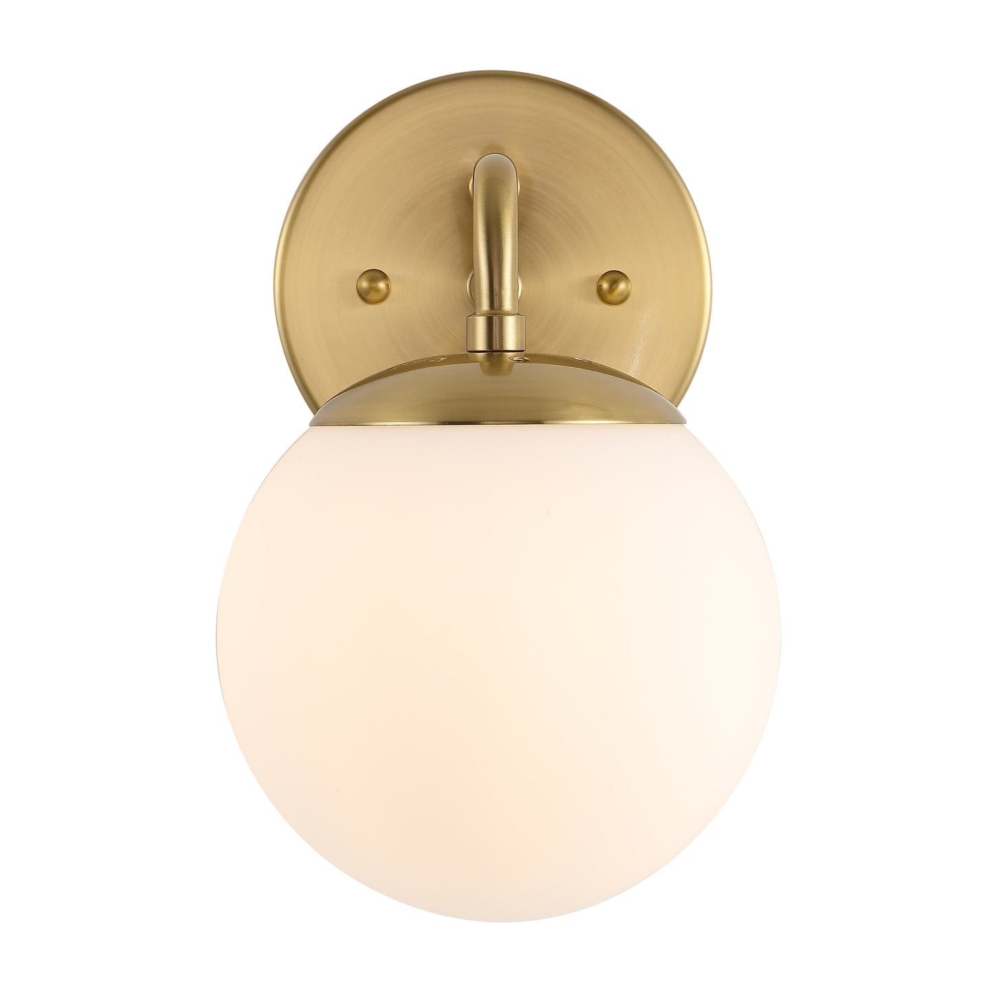 Globe Metal/Frosted Glass Modern LED Vanity, by JONATHAN Y