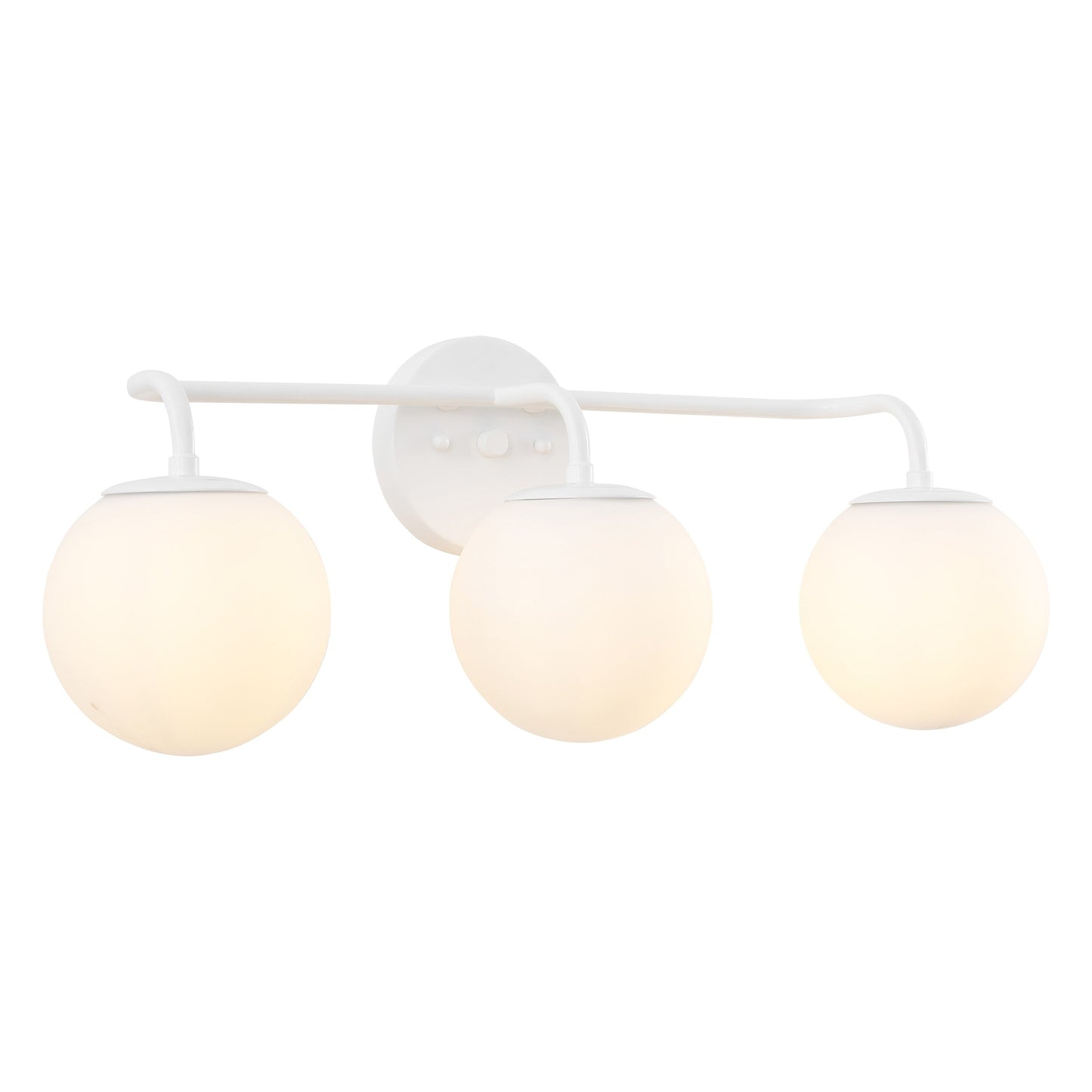 Globe Metal/Frosted Glass Modern LED Vanity, by JONATHAN Y