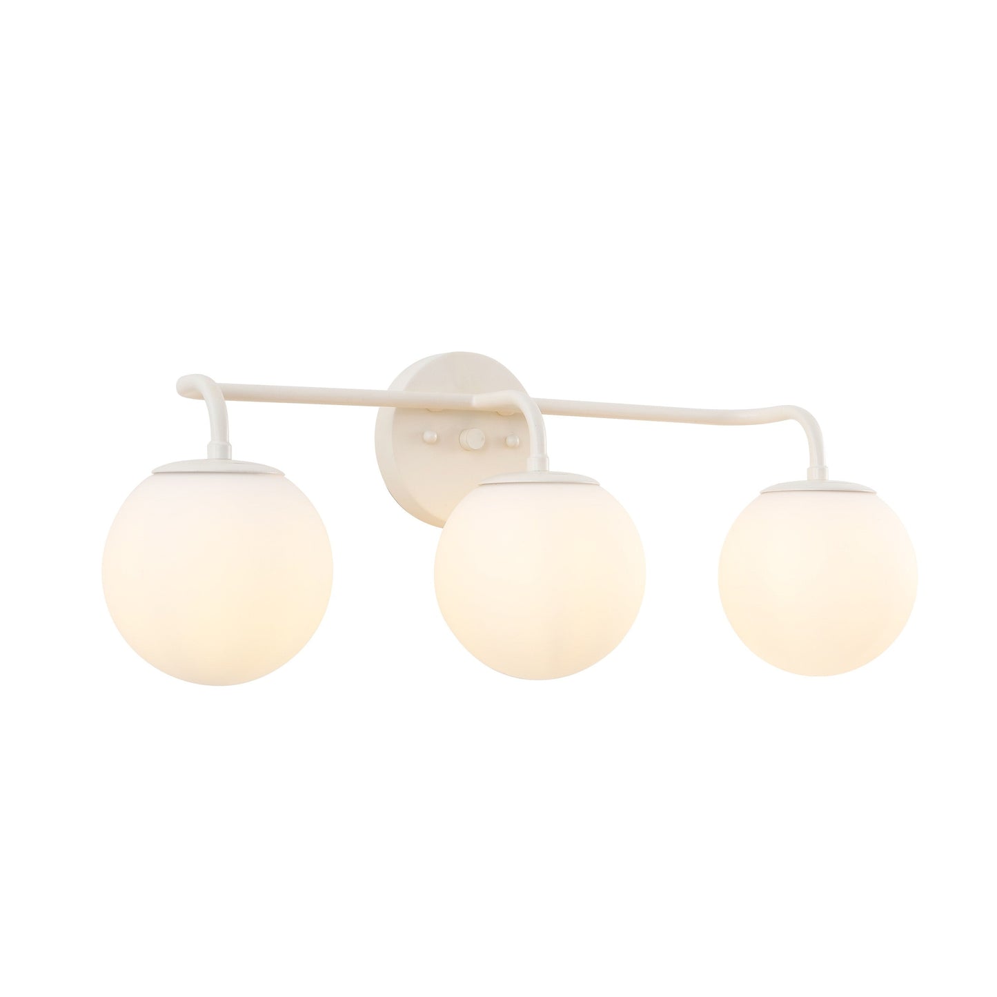 Globe Metal/Frosted Glass Modern LED Vanity, by JONATHAN Y