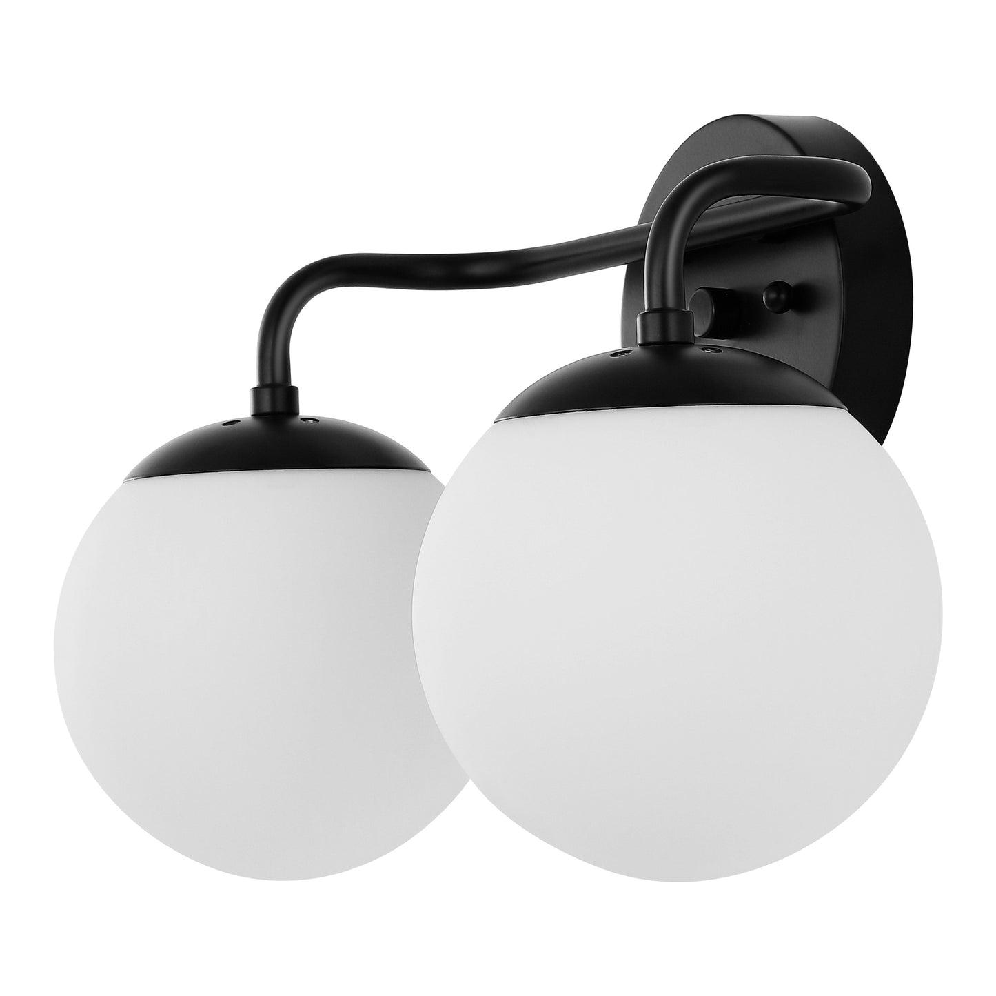 Globe Metal/Frosted Glass Modern LED Vanity, by JONATHAN Y