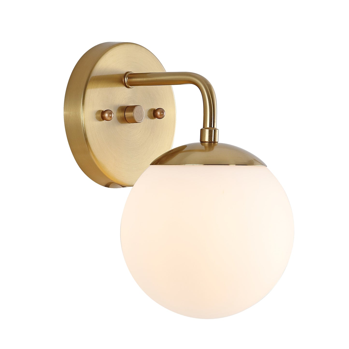 Globe Metal/Frosted Glass Modern LED Vanity, by JONATHAN Y