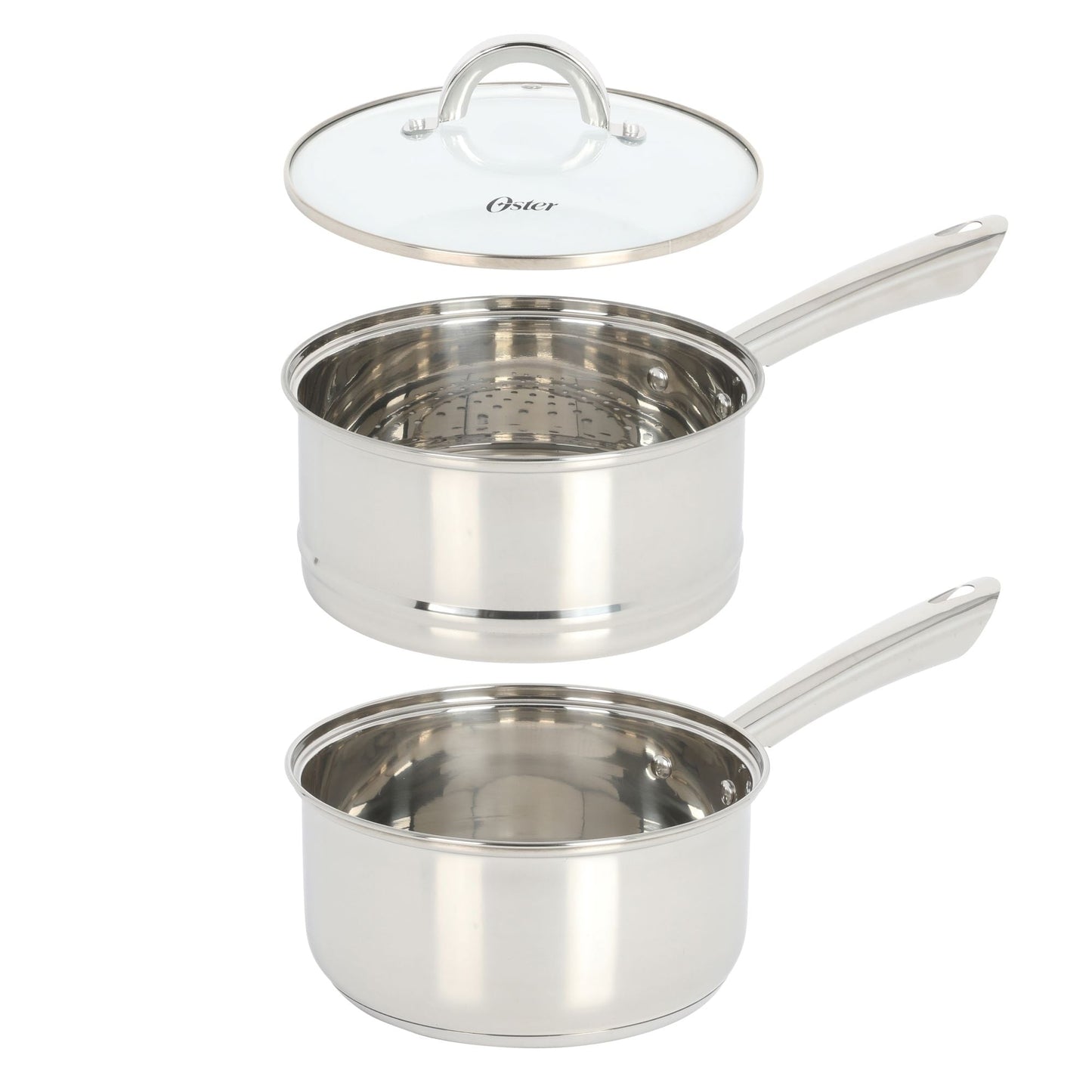 Oster Sangerfield 12 Piece Stainless Steel Cookware Set W/ Kitchen Tools