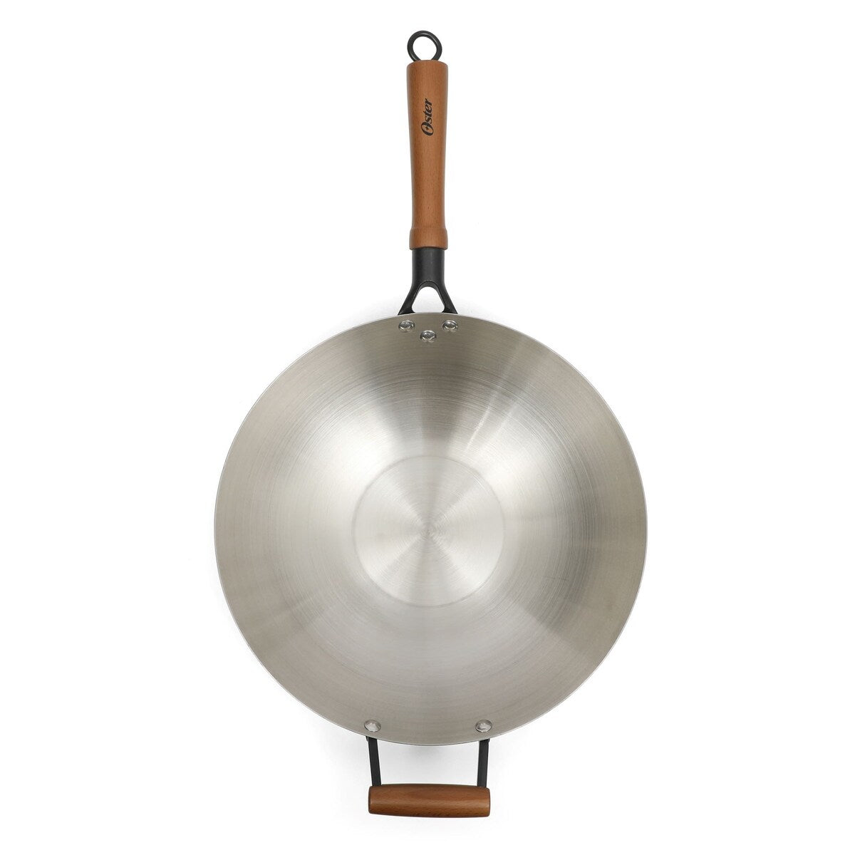 Oster Sangerfield 14 Inch Carbon Steel Wok W/Wood Handles