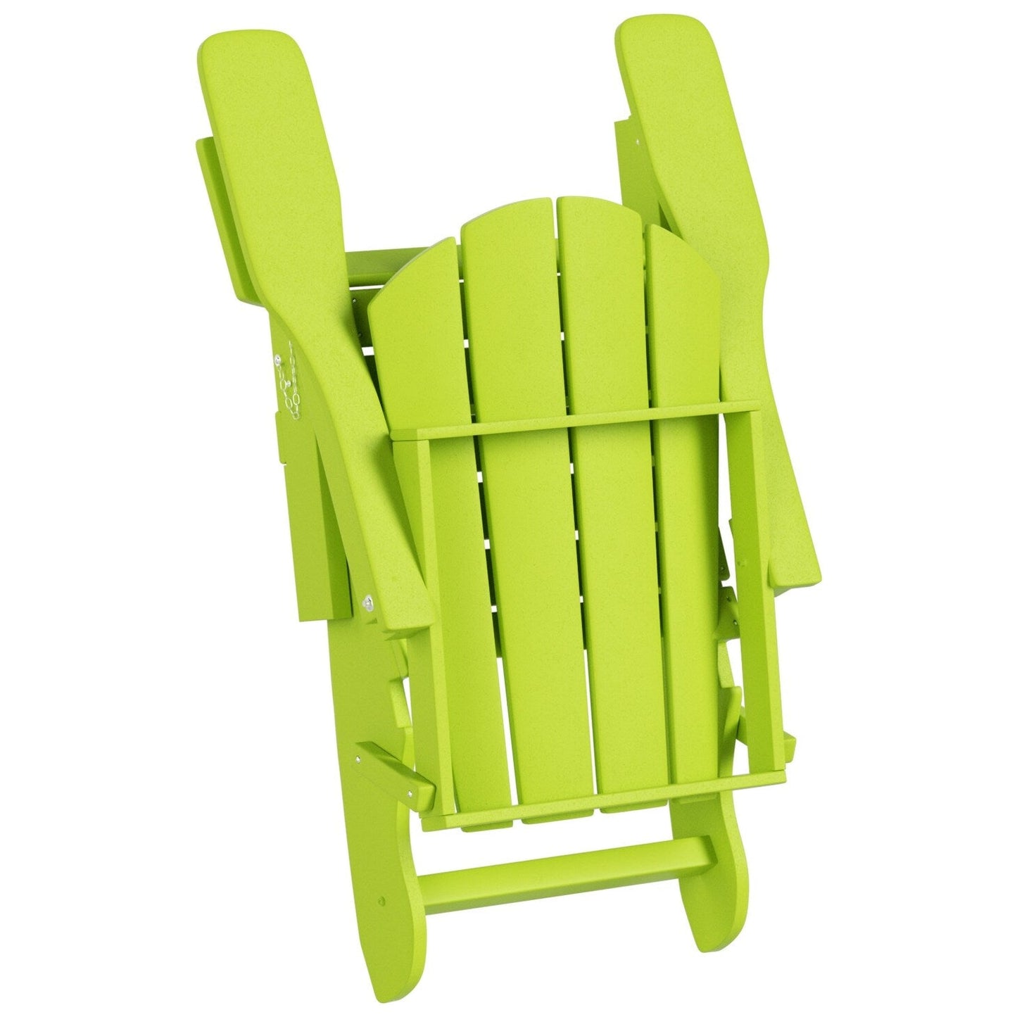 Polytrends Laguna Hdpe All Weather Outdoor Patio Foldable Adirondack Chair With Ottoman And Side Table (3-Piece Set)