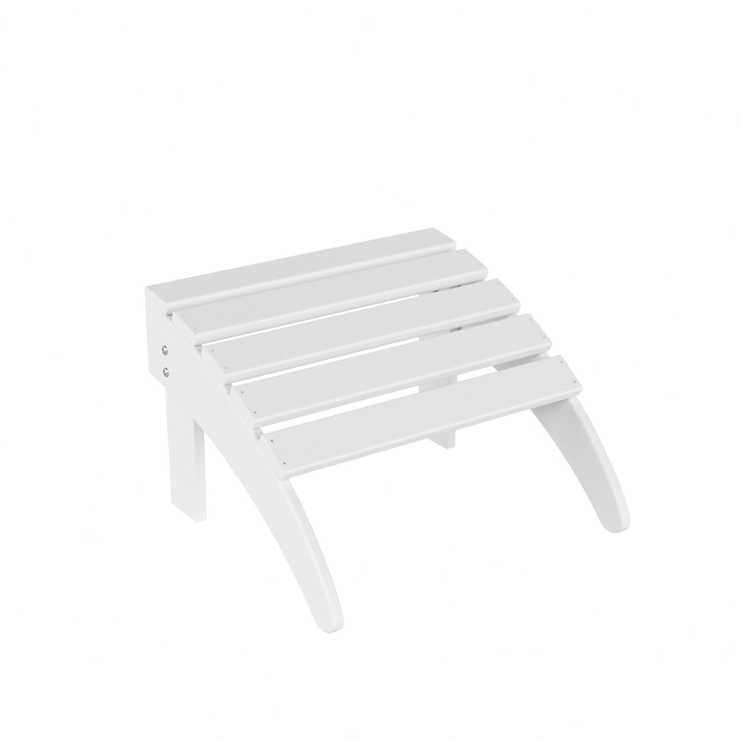 Polytrends Laguna Hdpe All Weather Outdoor Patio Foldable Adirondack Chair With Ottoman And Side Table (3-Piece Set)