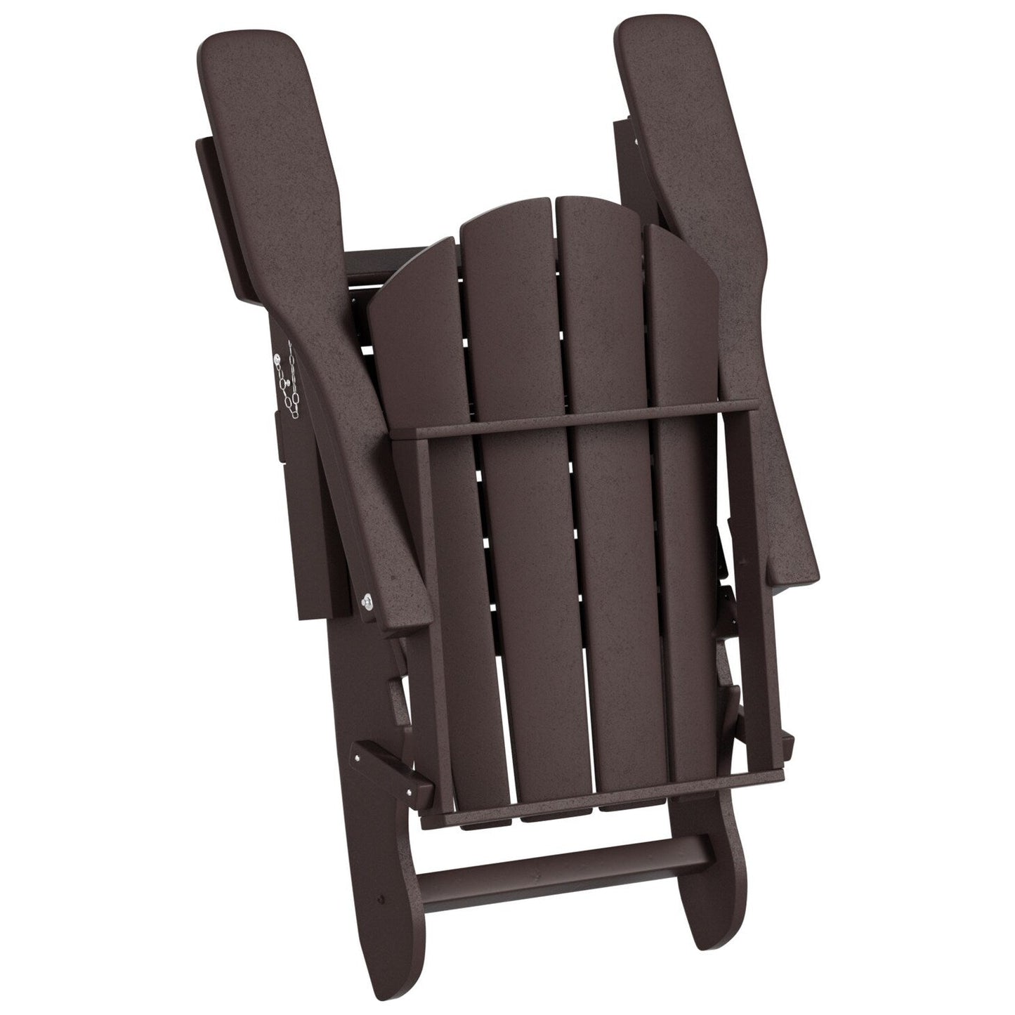 Polytrends Laguna Hdpe All Weather Outdoor Patio Foldable Adirondack Chair With Ottoman And Side Table (3-Piece Set)