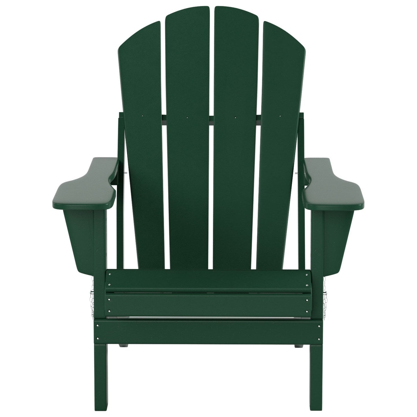 Polytrends Laguna Hdpe All Weather Outdoor Patio Foldable Adirondack Chair With Ottoman And Side Table (3-Piece Set)