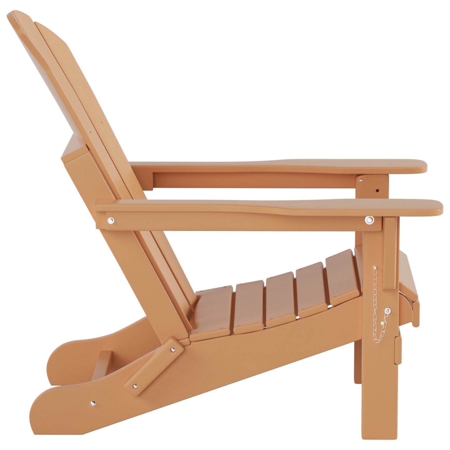 Polytrends Laguna Hdpe All Weather Outdoor Patio Foldable Adirondack Chair With Ottoman And Side Table (3-Piece Set)