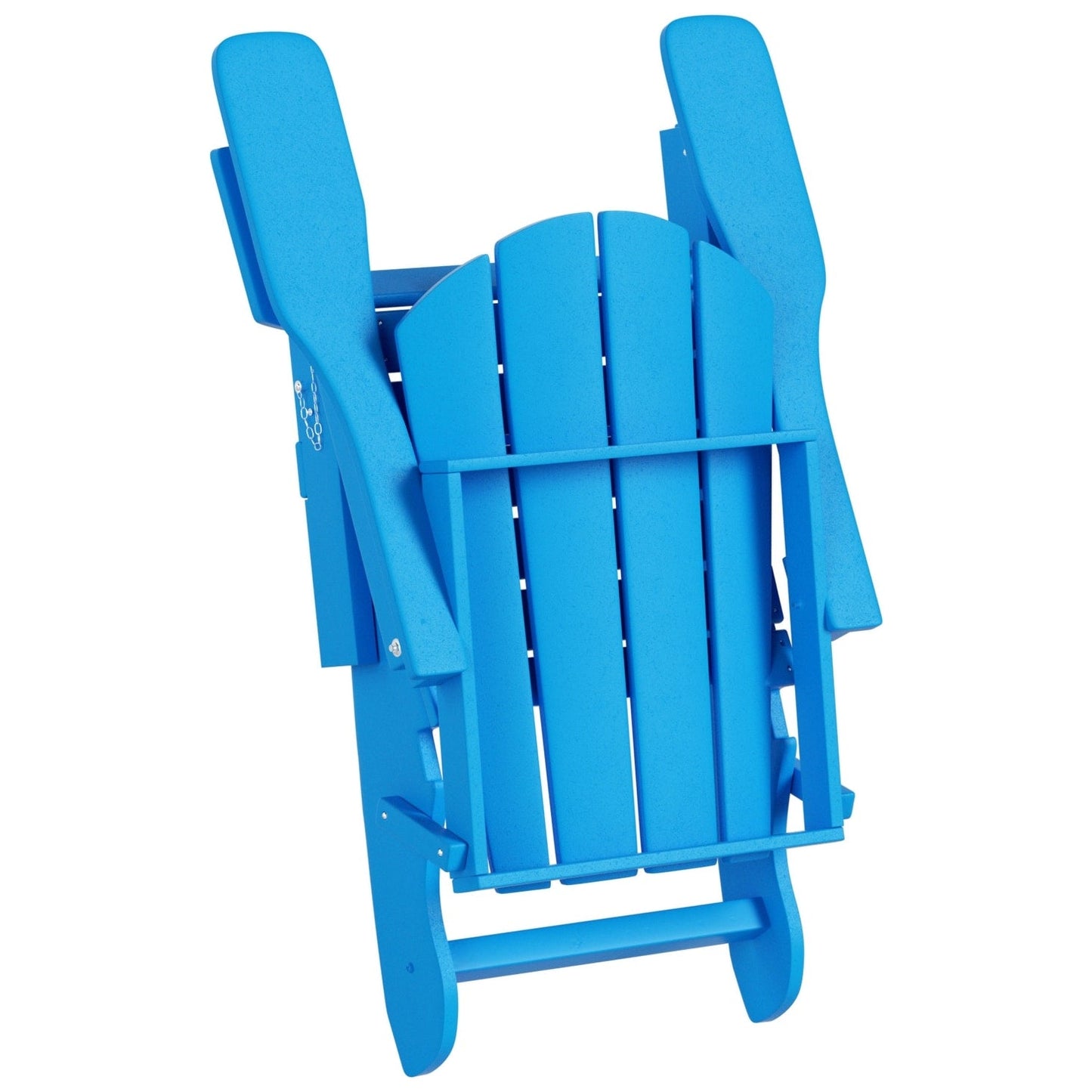Polytrends Laguna Hdpe All Weather Outdoor Patio Foldable Adirondack Chair With Ottoman And Side Table (3-Piece Set)