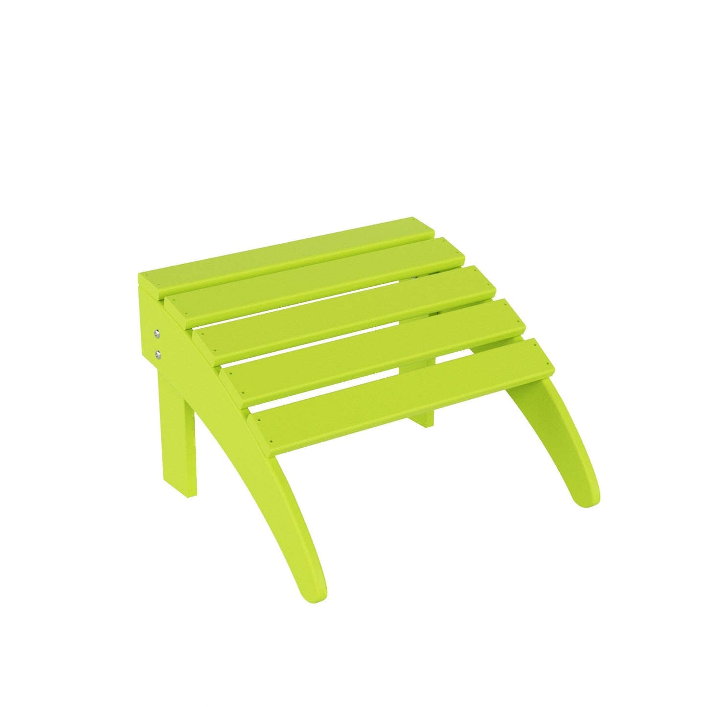 Polytrends Laguna Hdpe All Weather Outdoor Patio Foldable Adirondack Chair With Ottoman And Side Table (3-Piece Set)