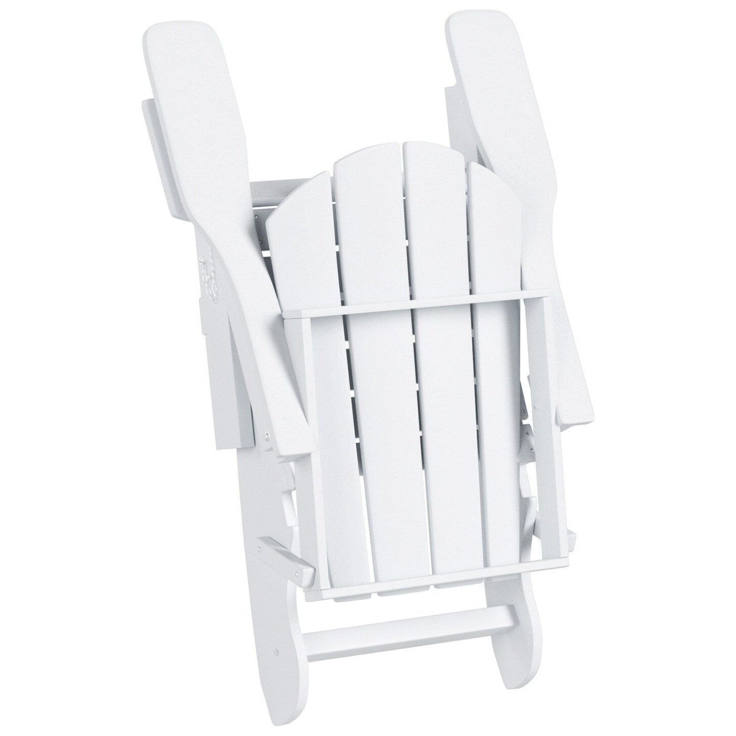 Polytrends Laguna Hdpe All Weather Outdoor Patio Foldable Adirondack Chair With Ottoman And Side Table (3-Piece Set)