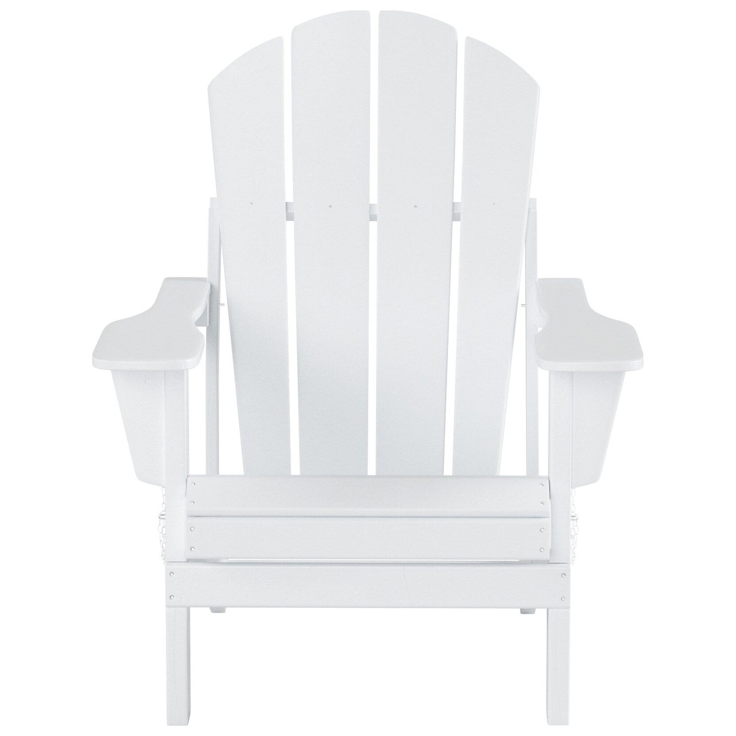 Polytrends Laguna Hdpe All Weather Outdoor Patio Foldable Adirondack Chair With Ottoman And Side Table (3-Piece Set)