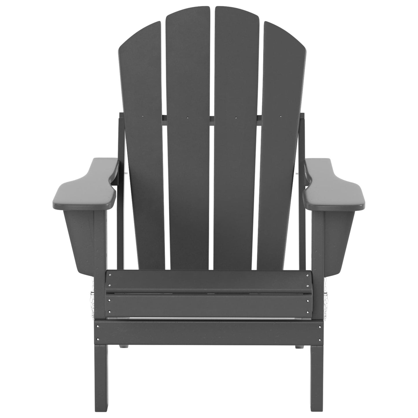 Polytrends Laguna Hdpe All Weather Outdoor Patio Foldable Adirondack Chair With Ottoman And Side Table (3-Piece Set)