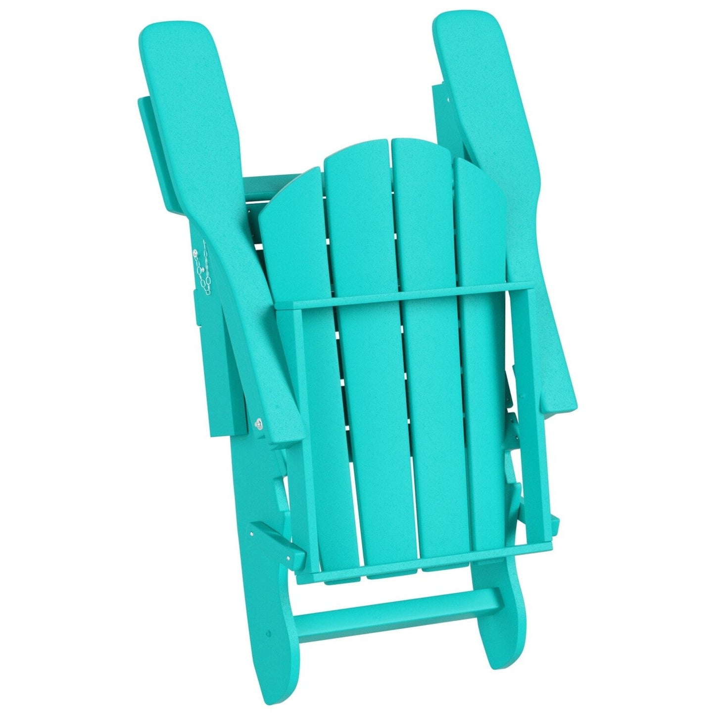 Polytrends Laguna Hdpe All Weather Outdoor Patio Foldable Adirondack Chair With Ottoman And Side Table (3-Piece Set)
