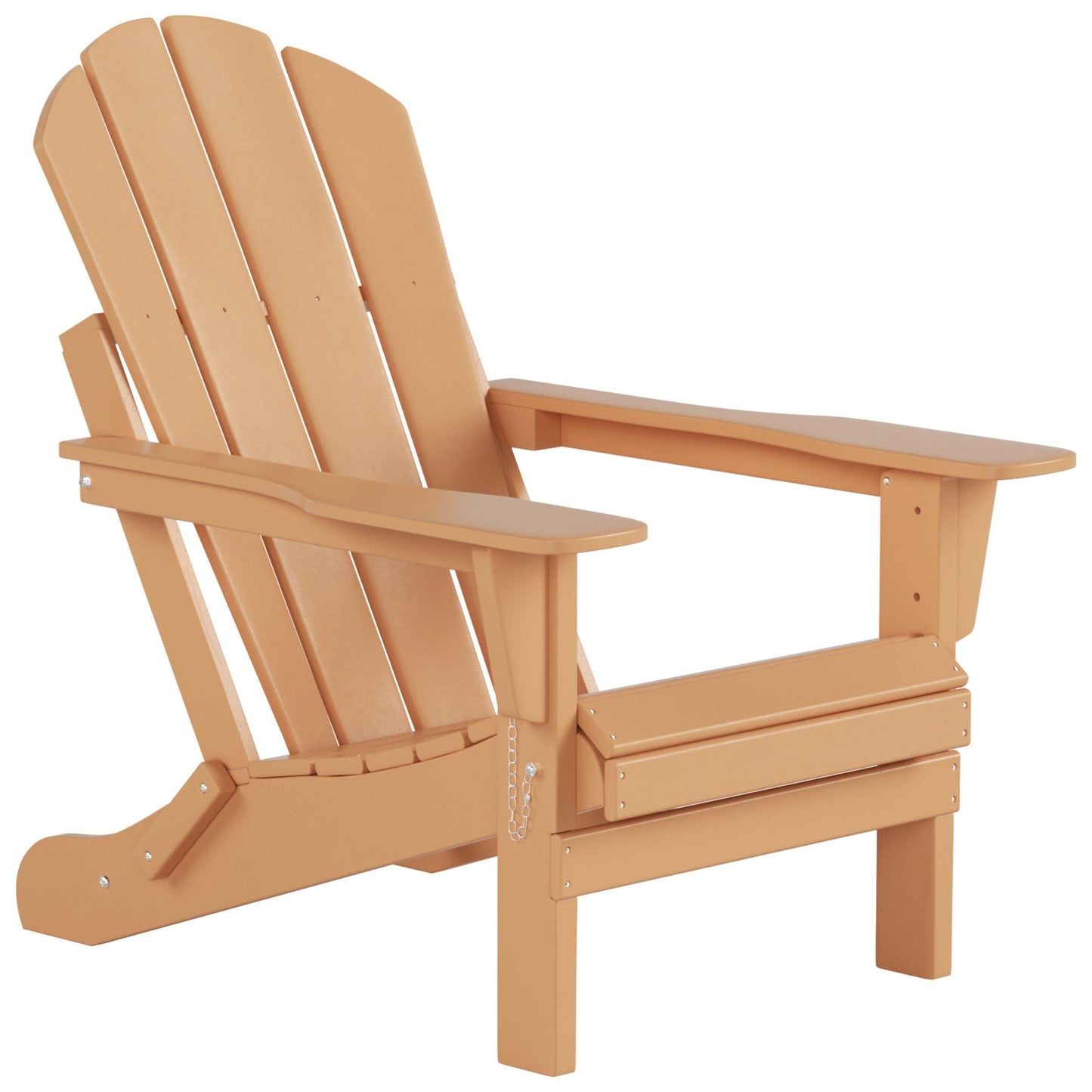 Polytrends Laguna Hdpe All Weather Outdoor Patio Foldable Adirondack Chairs With Side Table (3-Piece Set)