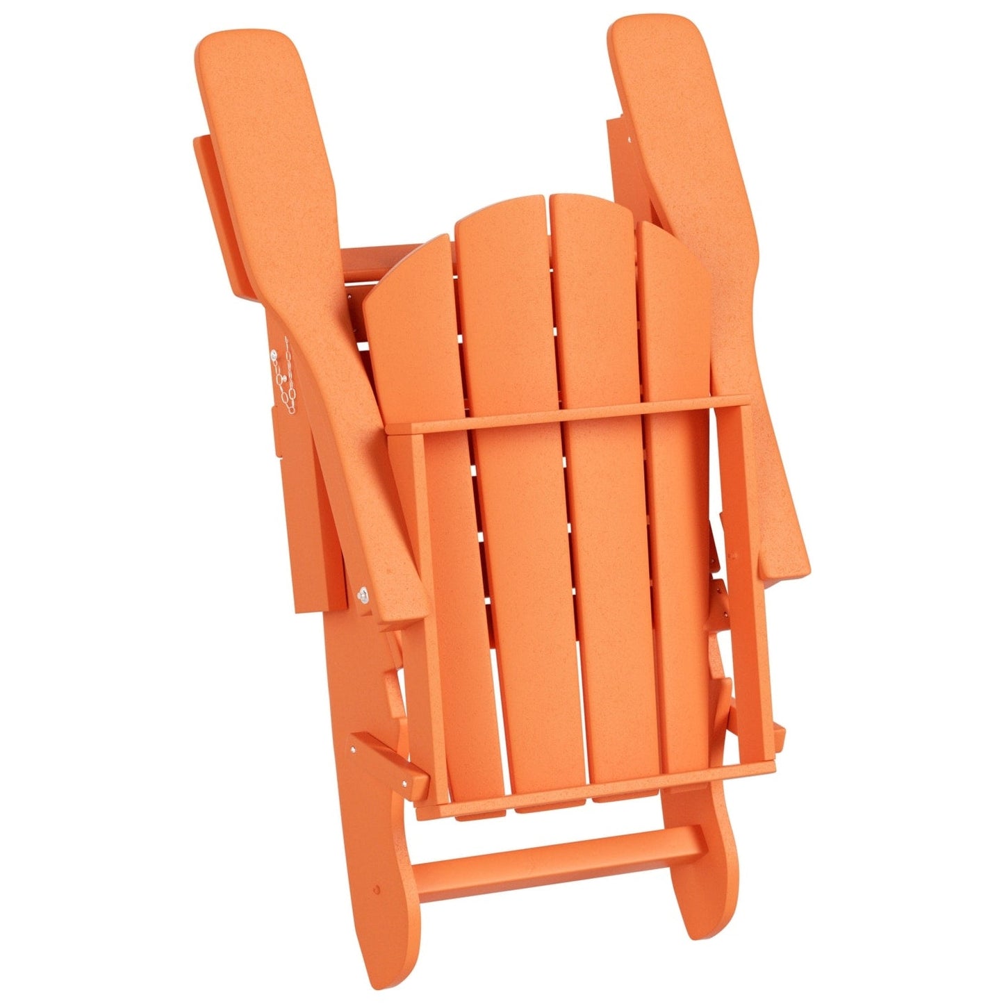 Polytrends Laguna Hdpe All Weather Outdoor Patio Foldable Adirondack Chairs With Side Table (3-Piece Set)