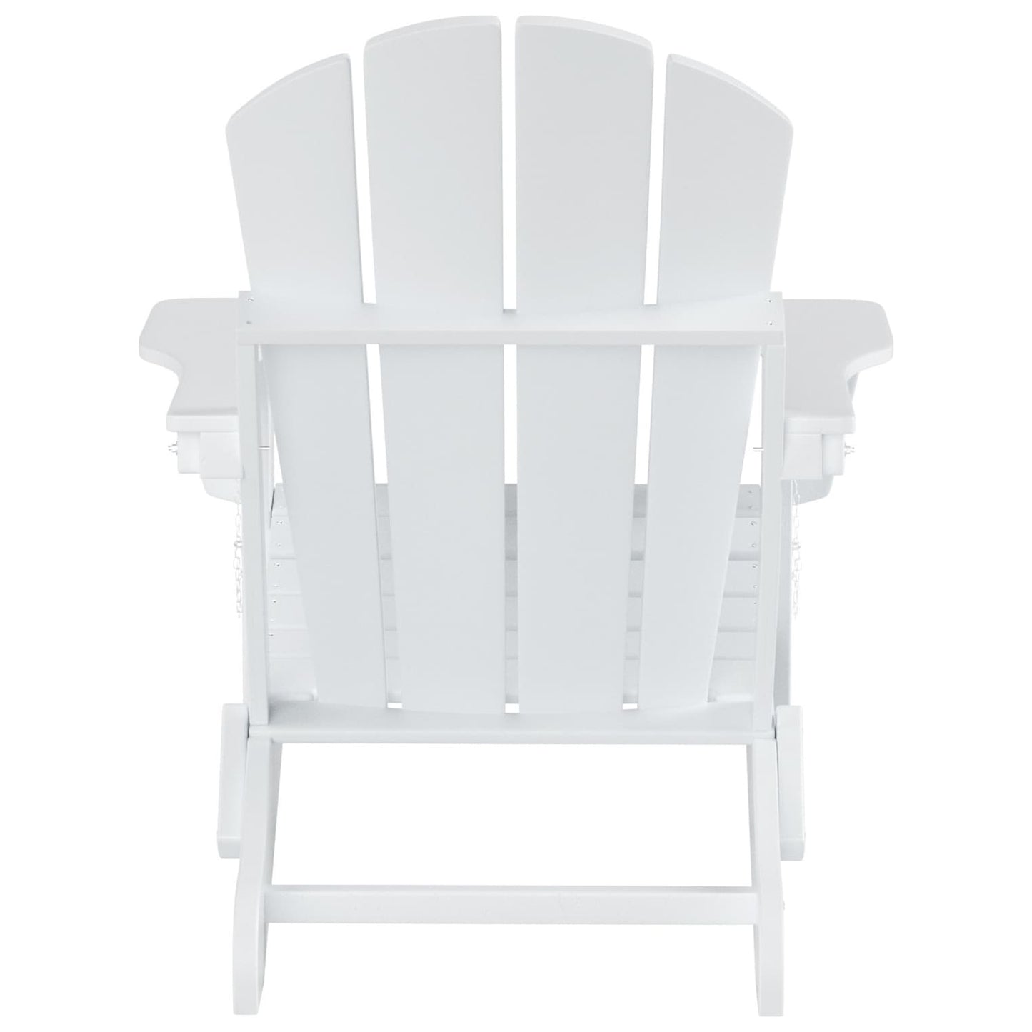 Polytrends Laguna Hdpe All Weather Outdoor Patio Foldable Adirondack Chair With Side Table (2-Piece Set)