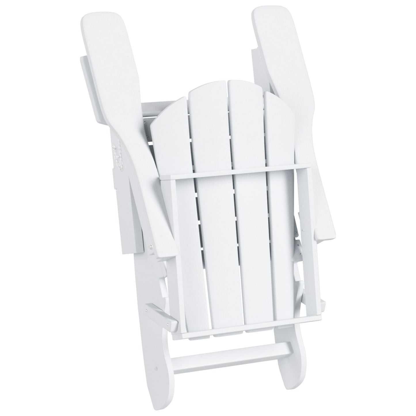 Polytrends Laguna Hdpe All Weather Outdoor Patio Foldable Adirondack Chair With Side Table (2-Piece Set)