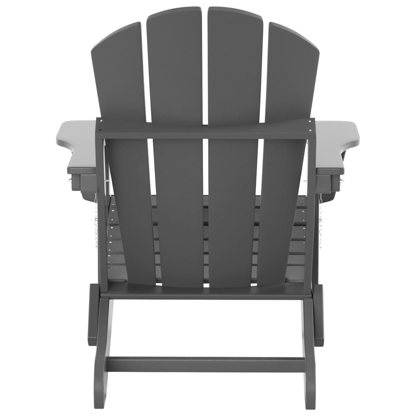 Polytrends Laguna Hdpe All Weather Outdoor Patio Foldable Adirondack Chair With Side Table (2-Piece Set)
