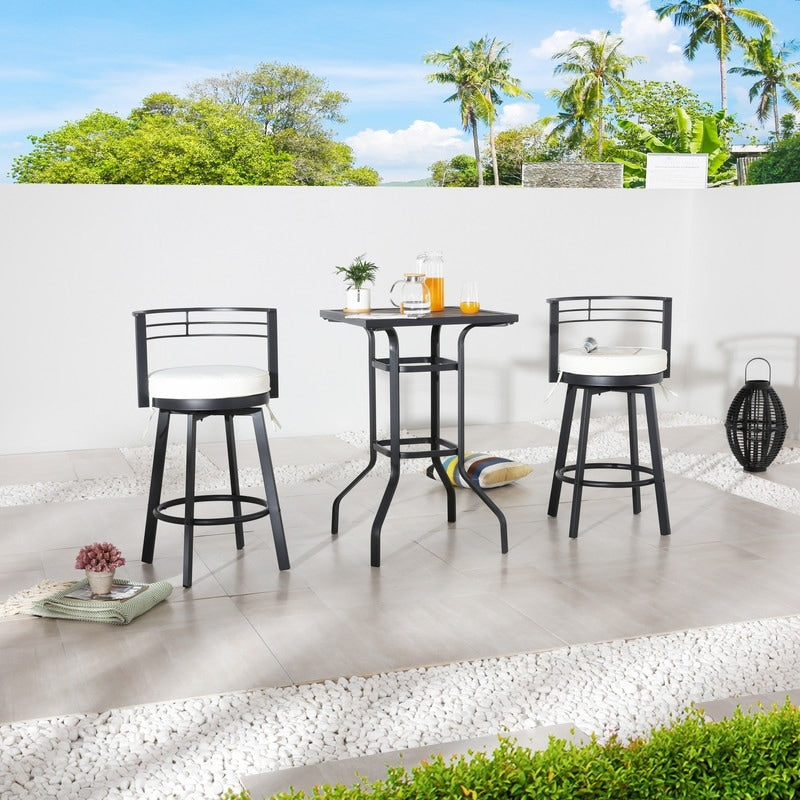 Patio Festival 3-Piece Outdoor Bar Height Bistro Dining Set