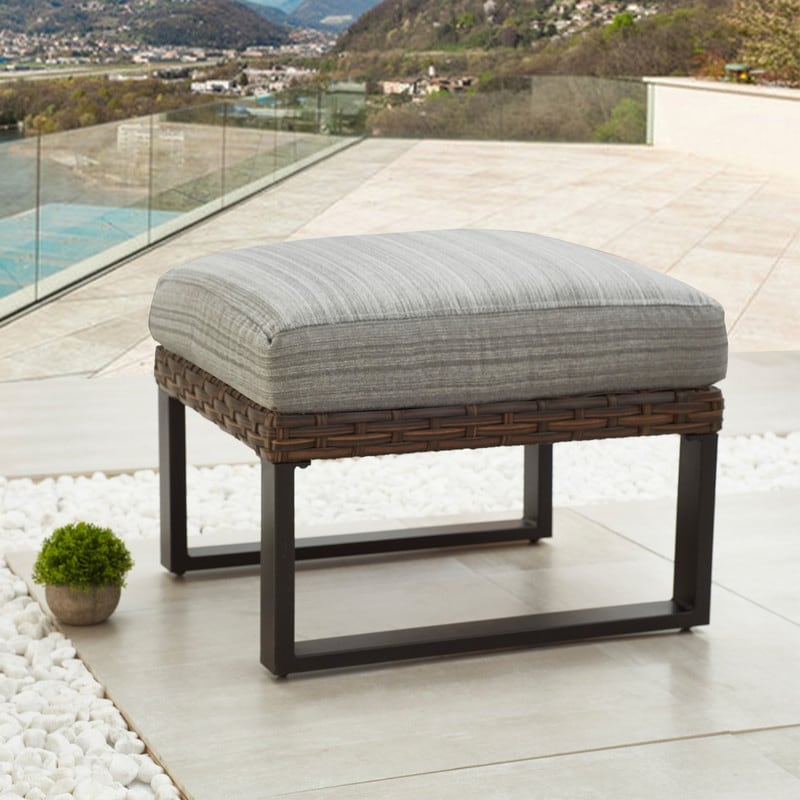 Patio Festival Five-Wicker Outdoor 5-Piece Conversation Set