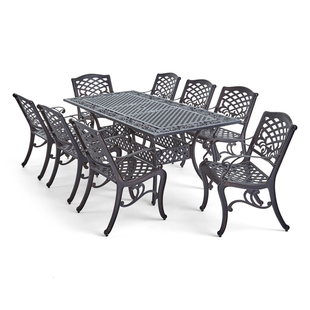 Phoenix Outdoor 8-seat Aluminum Dining Set by Christopher Knight Home
