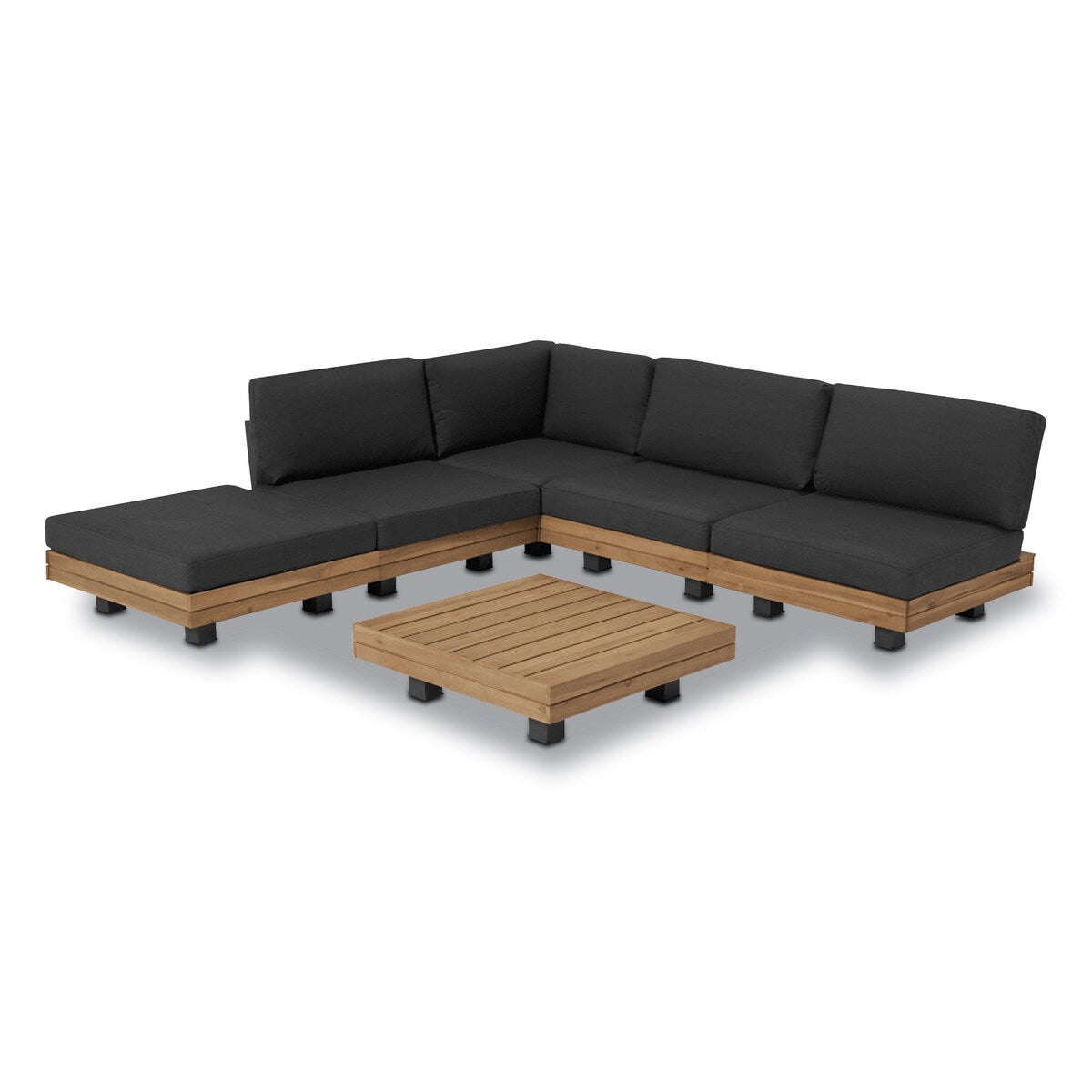 Poly & Bark Celenza 98 Outdoor/Patio Modular Corner Sectional Set with Coffee Table