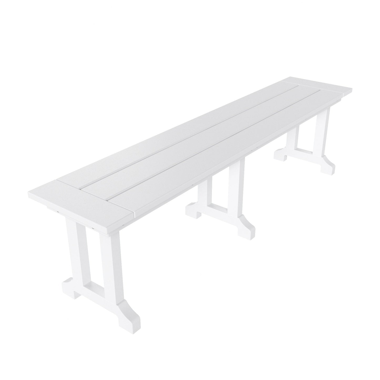 Polytrends Laguna 6-Piece Outdoor Patio Rectangle Table Garden Arm Chair Dining Set With Bench