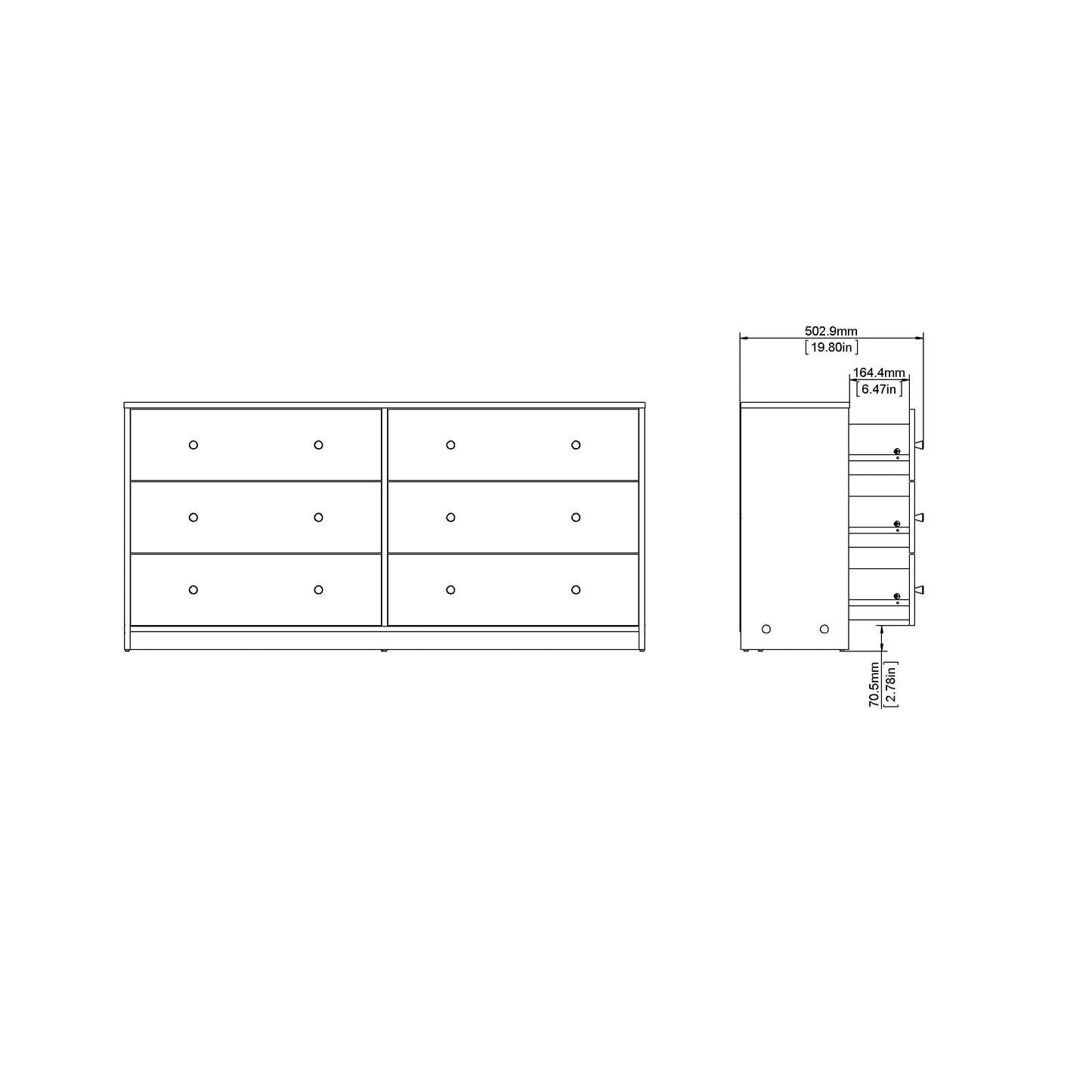 Porch & Den Zoe 6-drawer Double Dresser