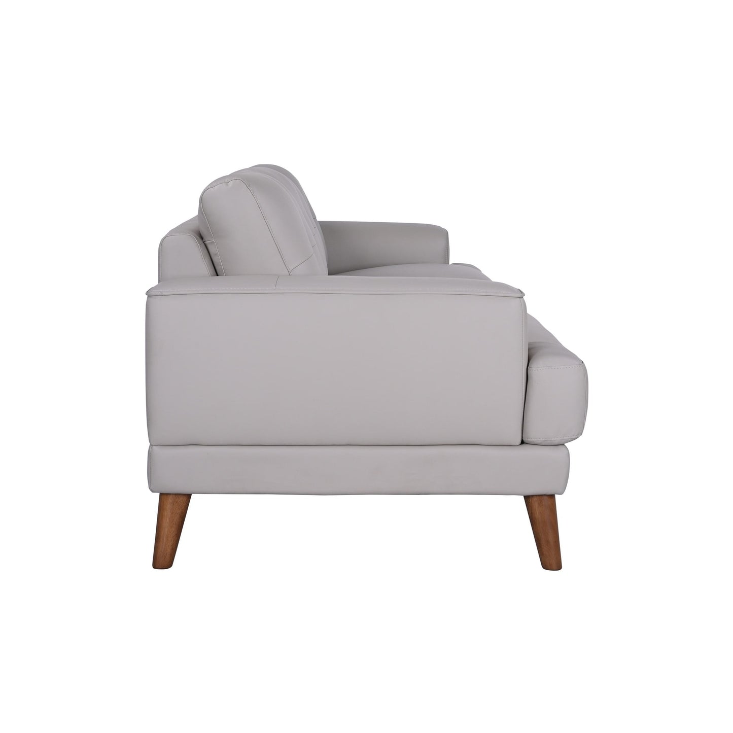Porter Designs Anzio Transitional Top Grain Leather Sofa, Cream