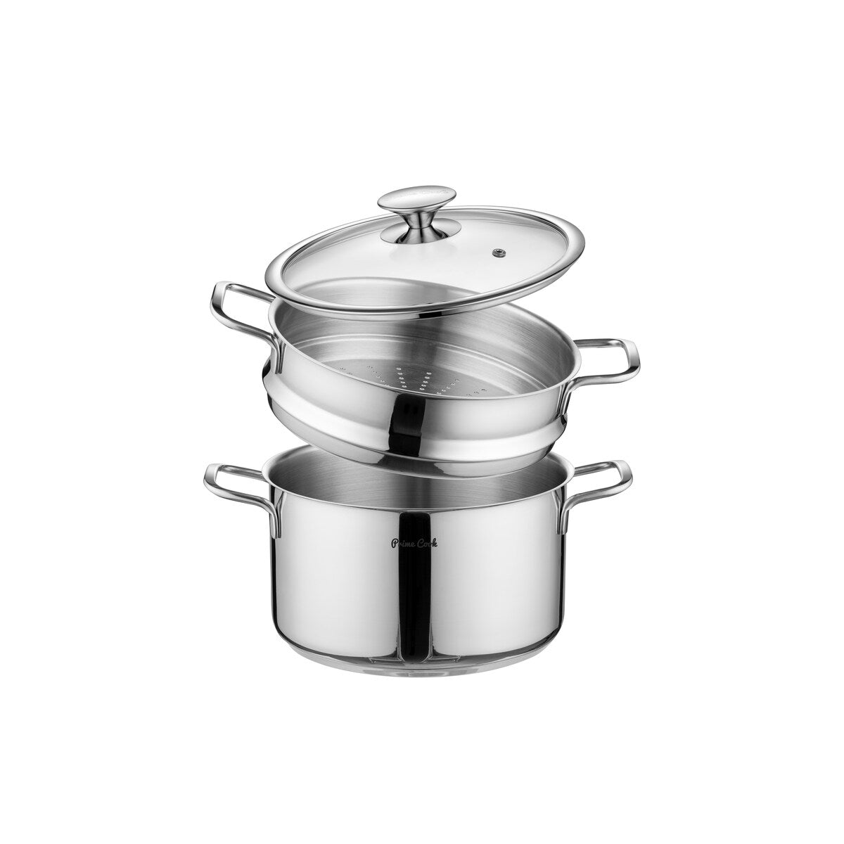 Prime Cook 9.0 QT(28CM) Stainless Steel Steamer Pot with Lid
