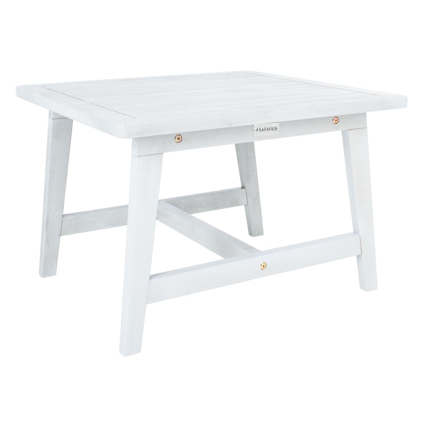SAFAVIEH Chantelle Outdoor Living Solid Wood Chaise Lounge Chair and Stool Set of 2 (Includes End Table) - 26W x 35D x 33H