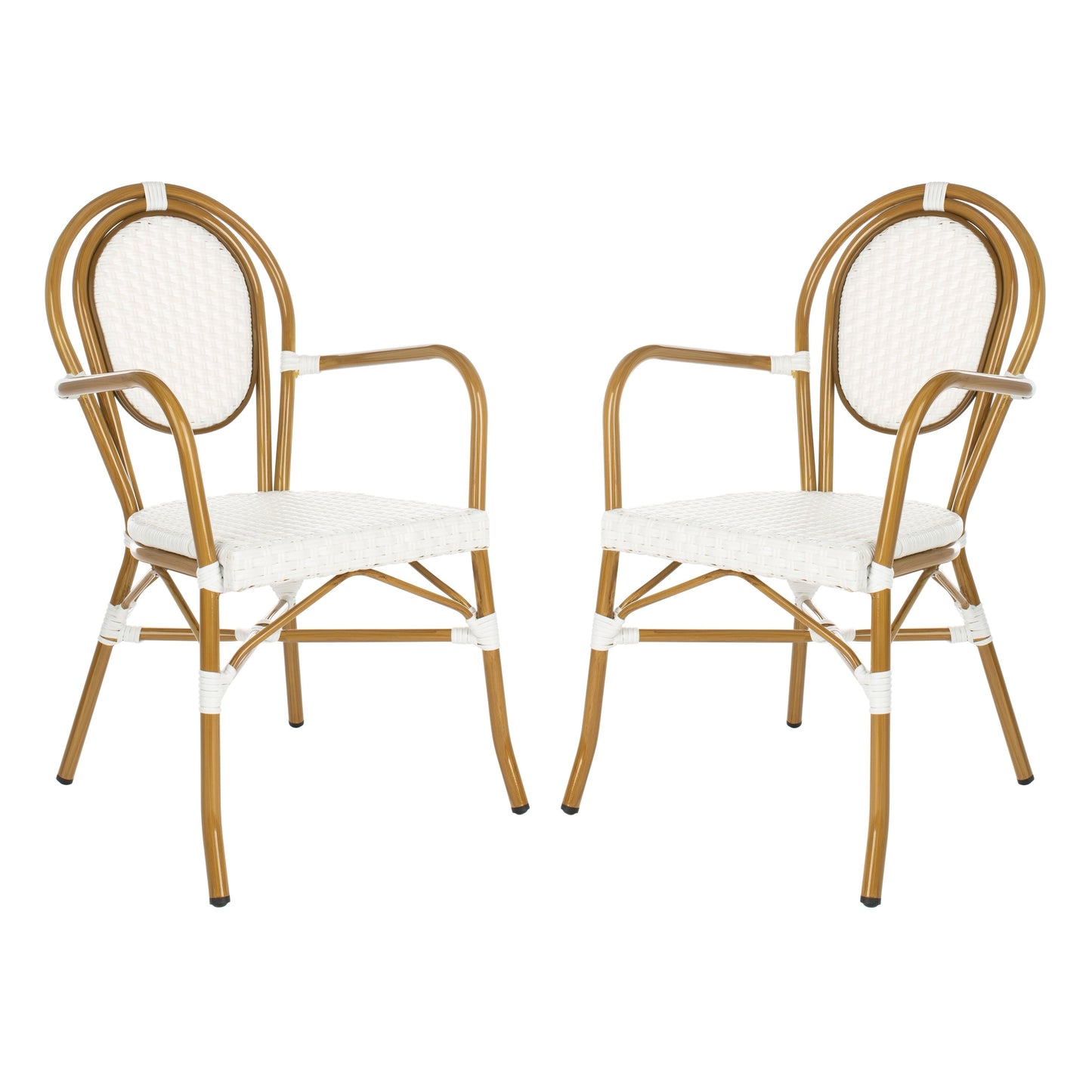 SAFAVIEH Felicity French Bistro Stacking Arm Chair (Set of 2) - 20W x 35D x 24H