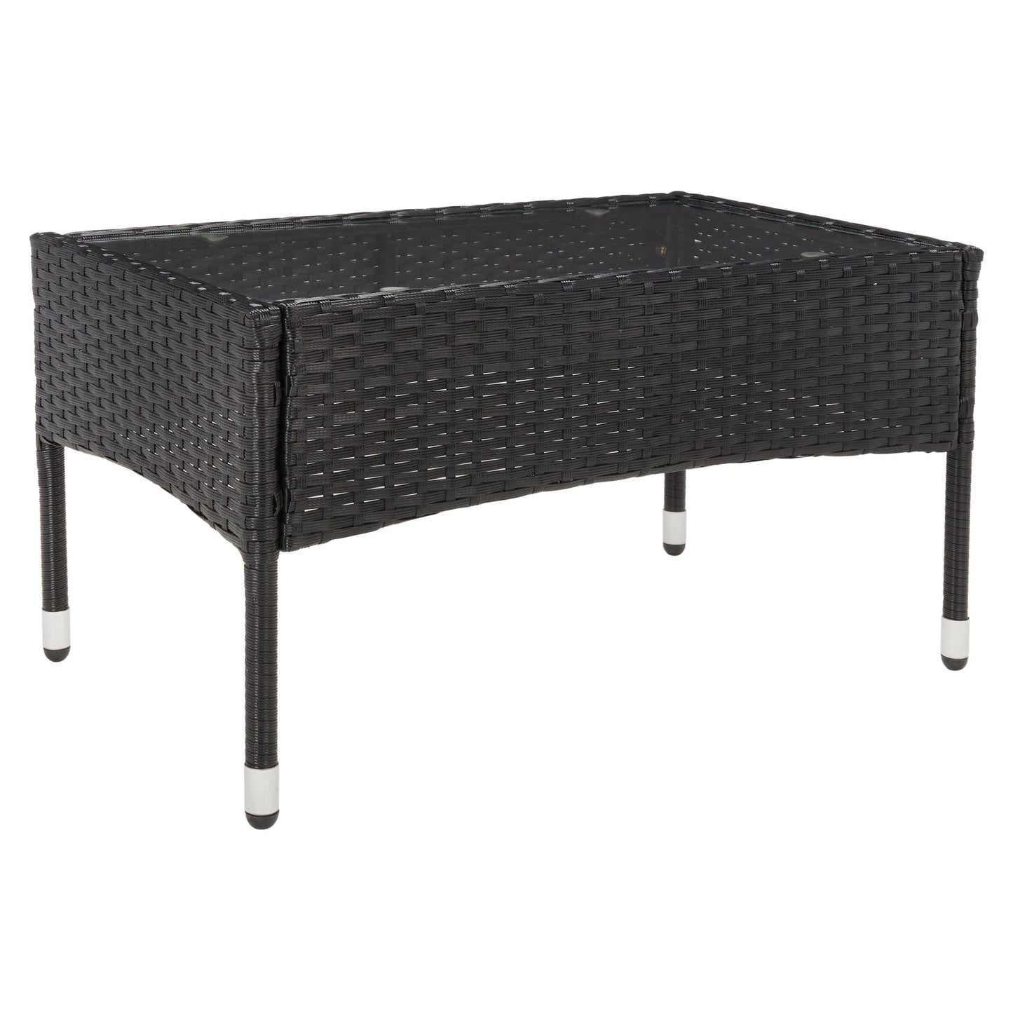 SAFAVIEH Outdoor Abdul 4-Piece Conversation Patio Set. - 42W x 23D x 33H