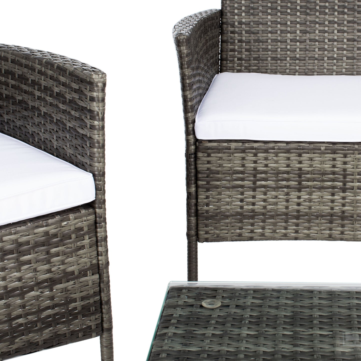 SAFAVIEH Outdoor Bandele 4-Piece Conversation Patio Set - 41W x 23D x 31H