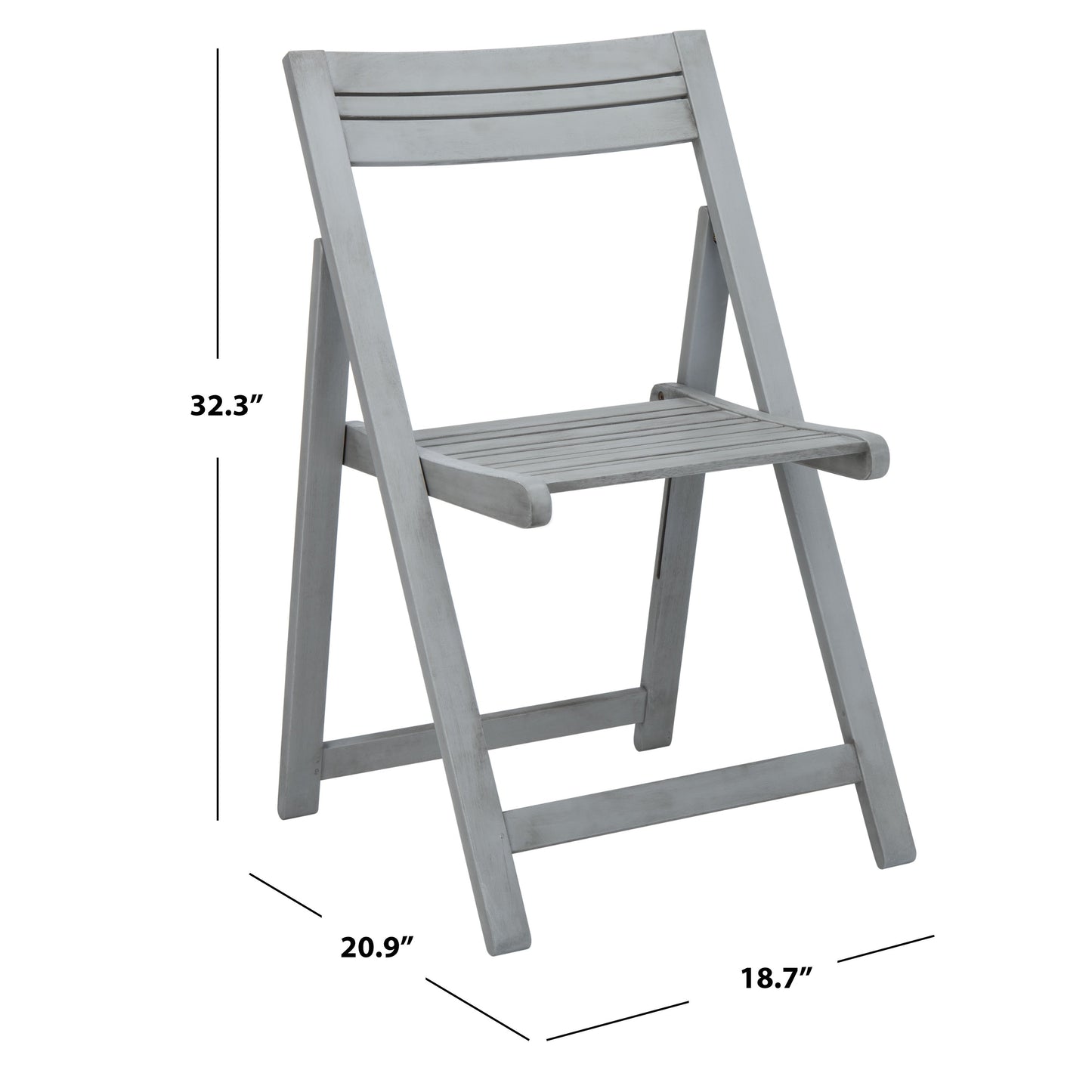 SAFAVIEH Outdoor Living Kerman Grey Wash Acacia Wood 5-piece Dining Set - 41W x 41D x 30H