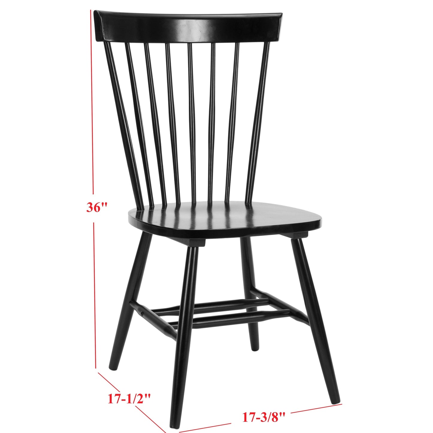 SAFAVIEH Suhair Spindle Farmhouse Dining Chair (Set of 2) - 20.5 x 21 x 36 - 21W x 21D x 36H