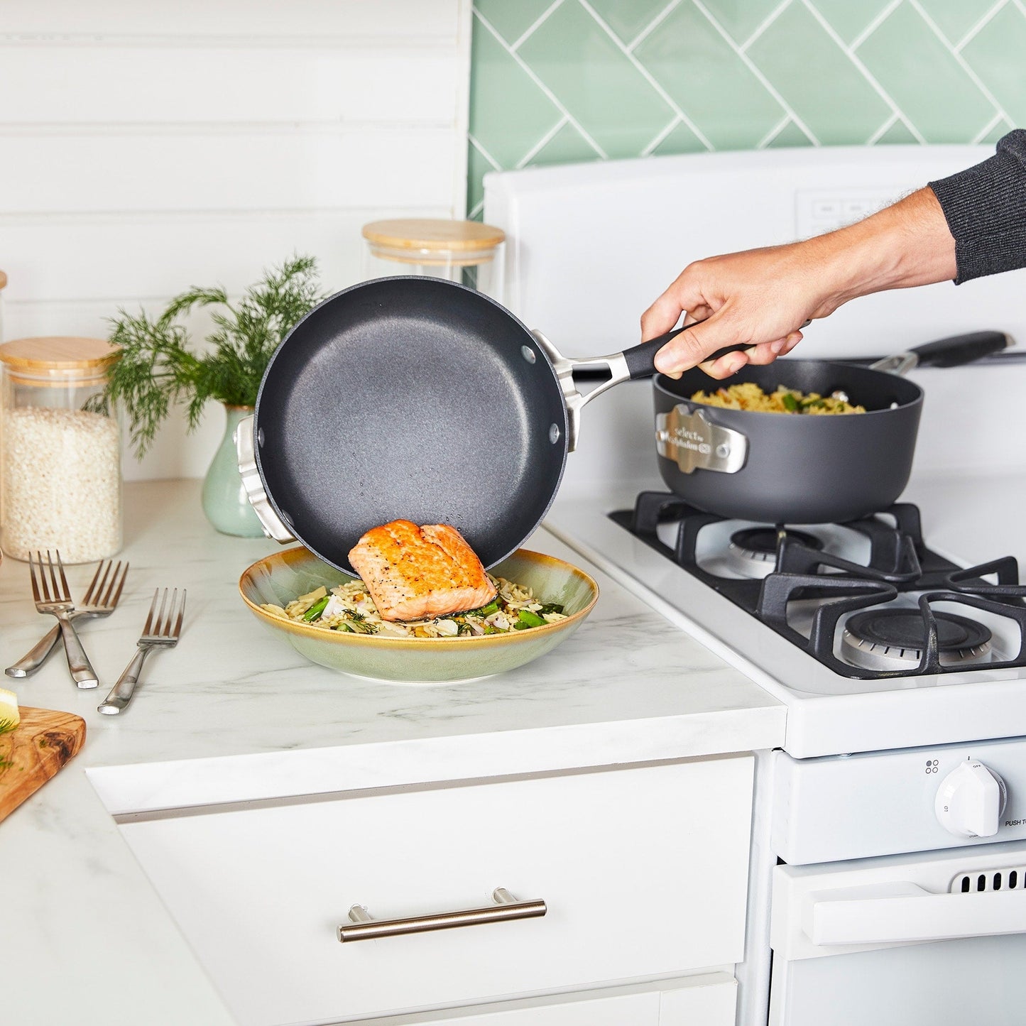 Select by Calphalon Hard-Anodized Nonstick Cookware, 14-Piece Set