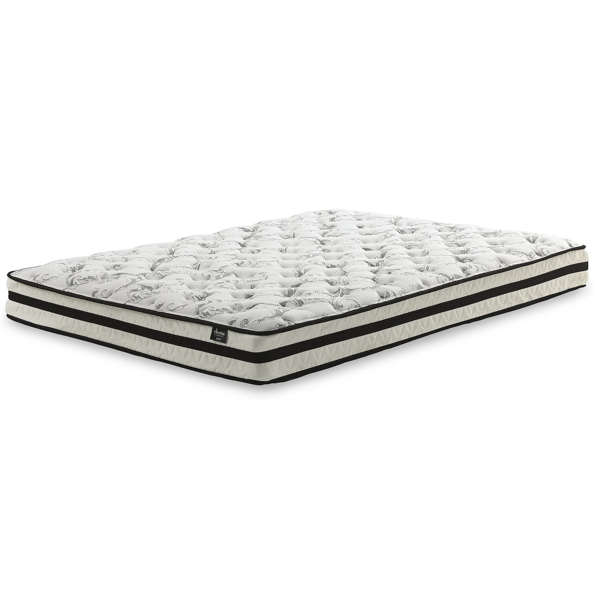 Signature Design by Ashley 8 Inch Chime Innerspring Black/White 2-Piece Mattress Package
