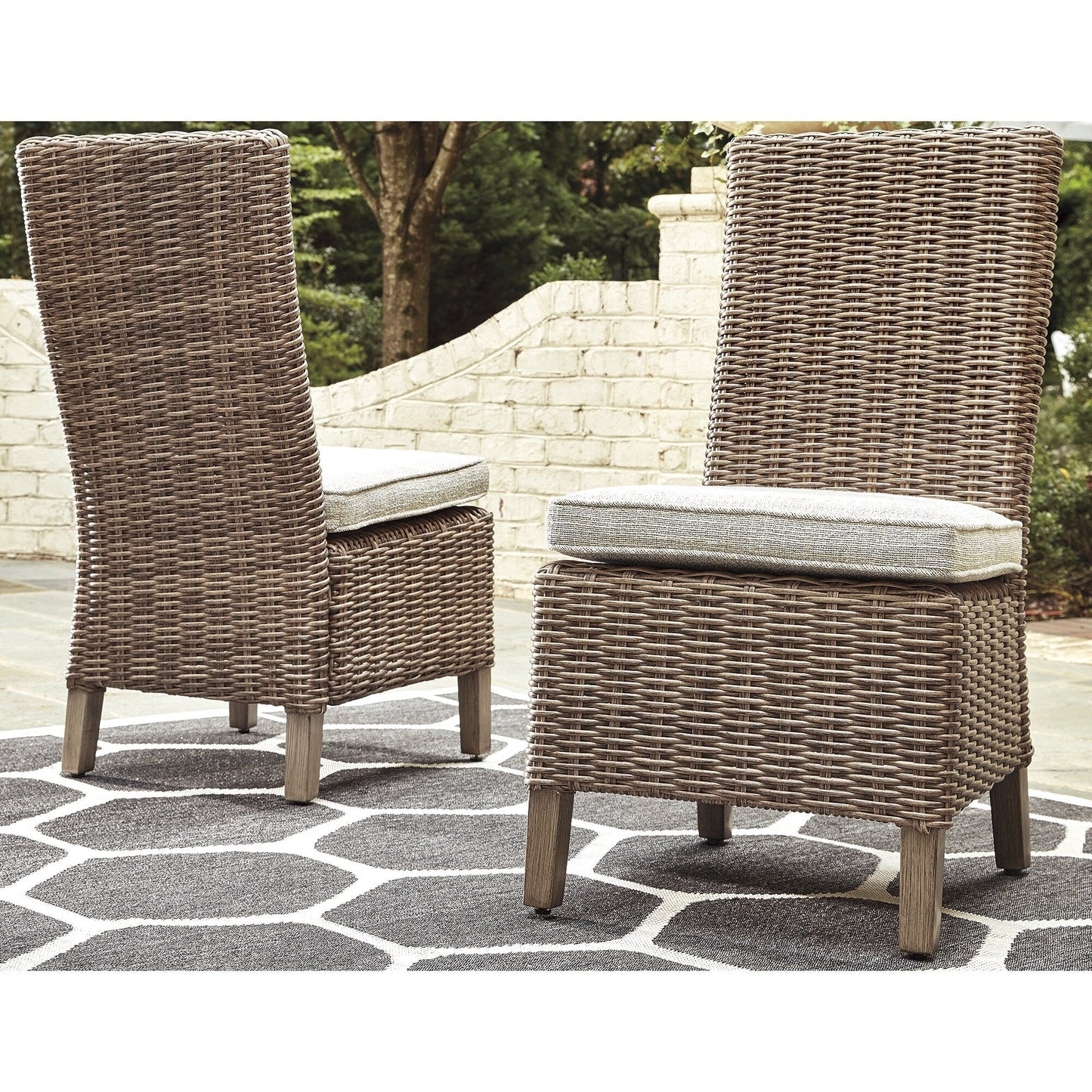 Signature Design by Ashley Beachcroft Beige 7-Piece Outdoor Dining Package - 84.25 W x 42.25 D x 29.25 H