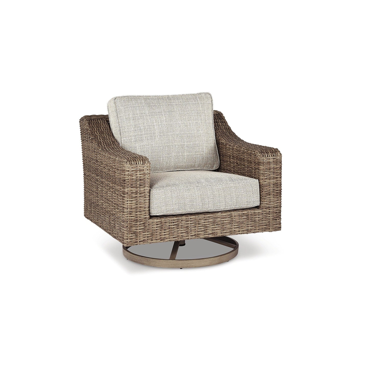Signature Design by Ashley Beachcroft Brown/Beige 4-Piece Outdoor Conversation Set - 82.25 W x 37.75 D x 34.63 H