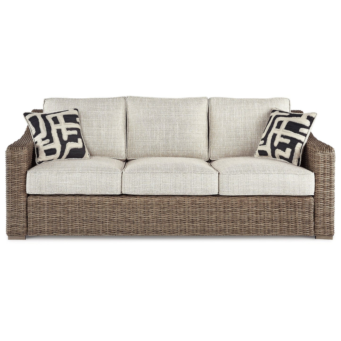 Signature Design by Ashley Beachcroft Brown/Beige 4-Piece Outdoor Conversation Set - 82.25 W x 37.75 D x 34.63 H