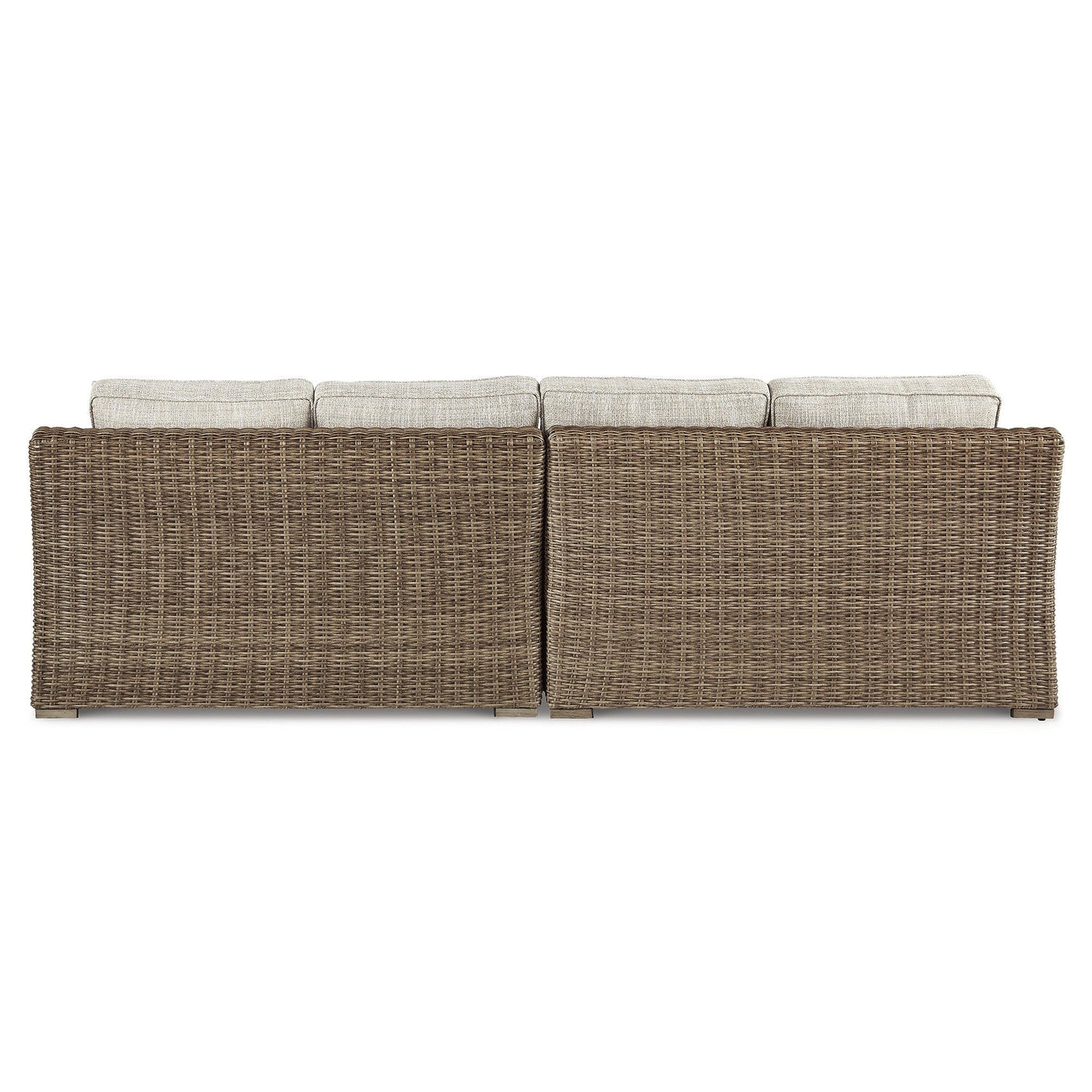 Signature Design by Ashley Beachcroft Brown/Beige 8-Piece Outdoor Seating Package - 107 W x 37.75 D x 34.63 H