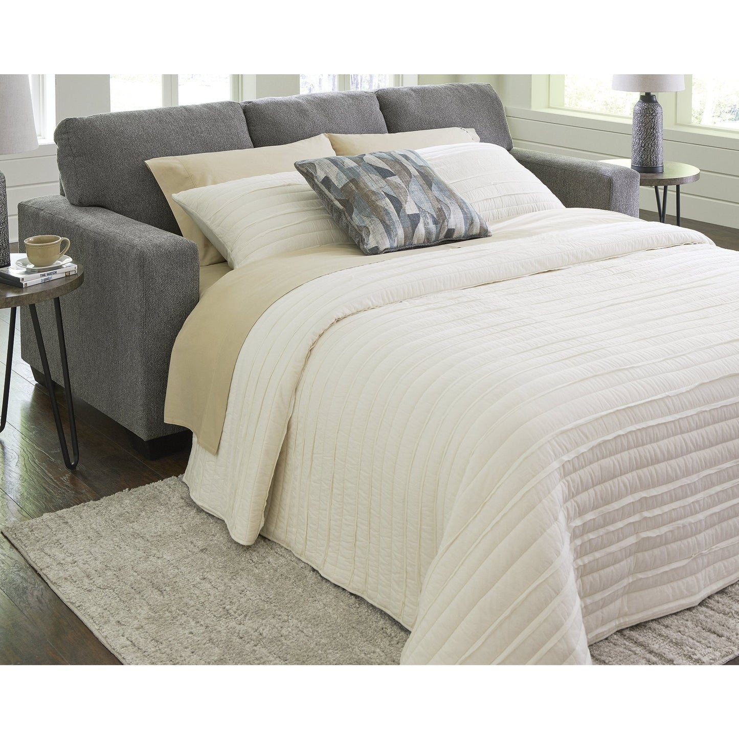 Signature Design by Ashley Deltona Graphite Queen Sofa Sleeper - 85W x 38D x 37H