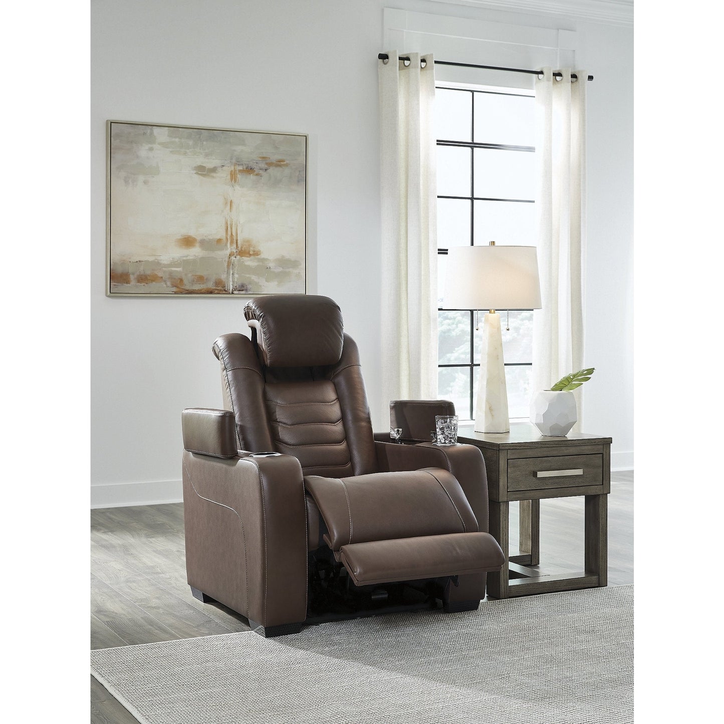 Signature Design by Ashley High Impact Brown Power Recliner