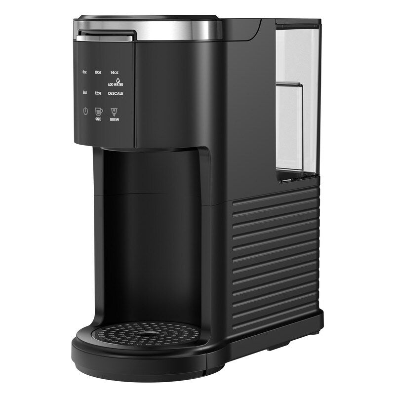 Single Serve Coffee Maker for K-Cups Pods & Ground Coffee, with 40 oz Water Tank, 5 Brew Sizes Up To 14 Oz, Self-cleaning